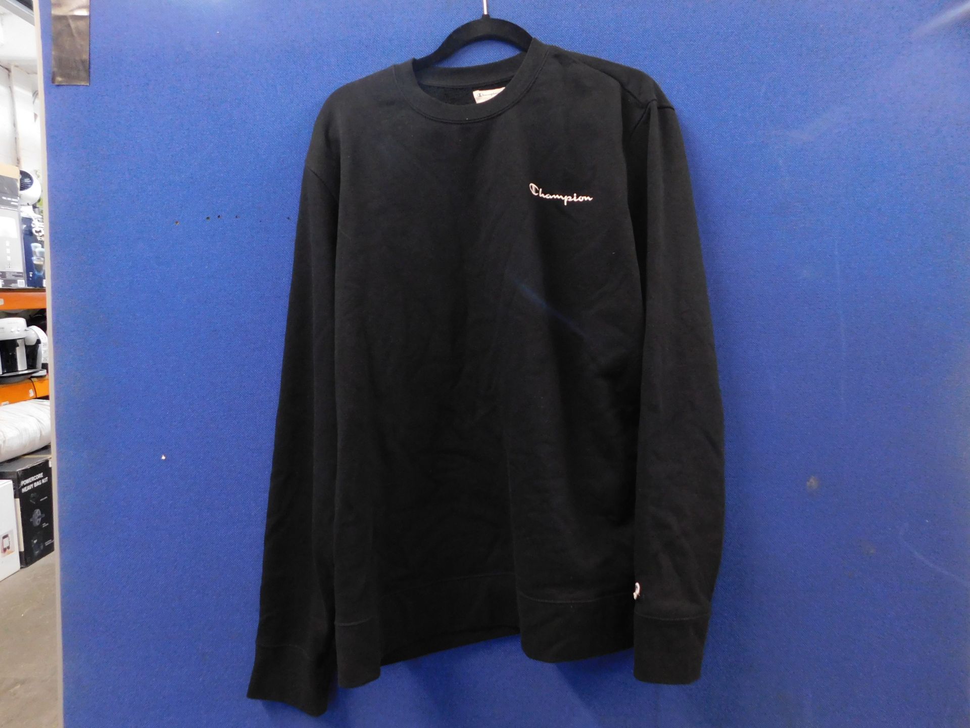 1 MENS CHAMPION PULL OVER JUMPER IN BLACK SIZE XL RRP Â£29