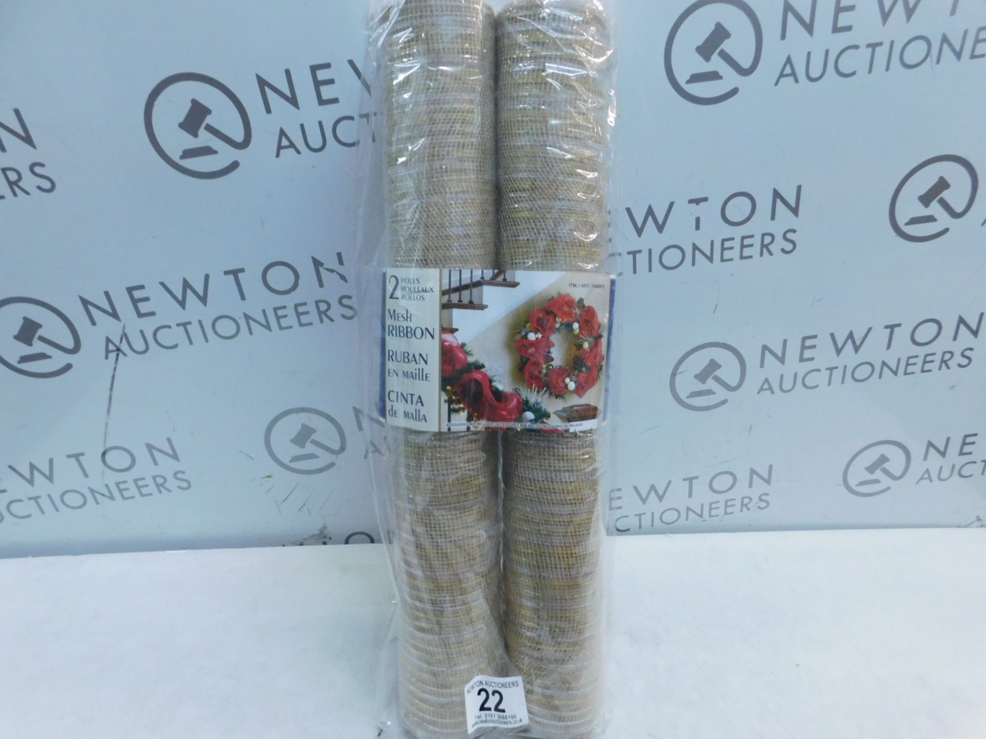 1 PACK OF 2 DECORATIVE MESH RIBBONS ROLLS RRP Â£19.99