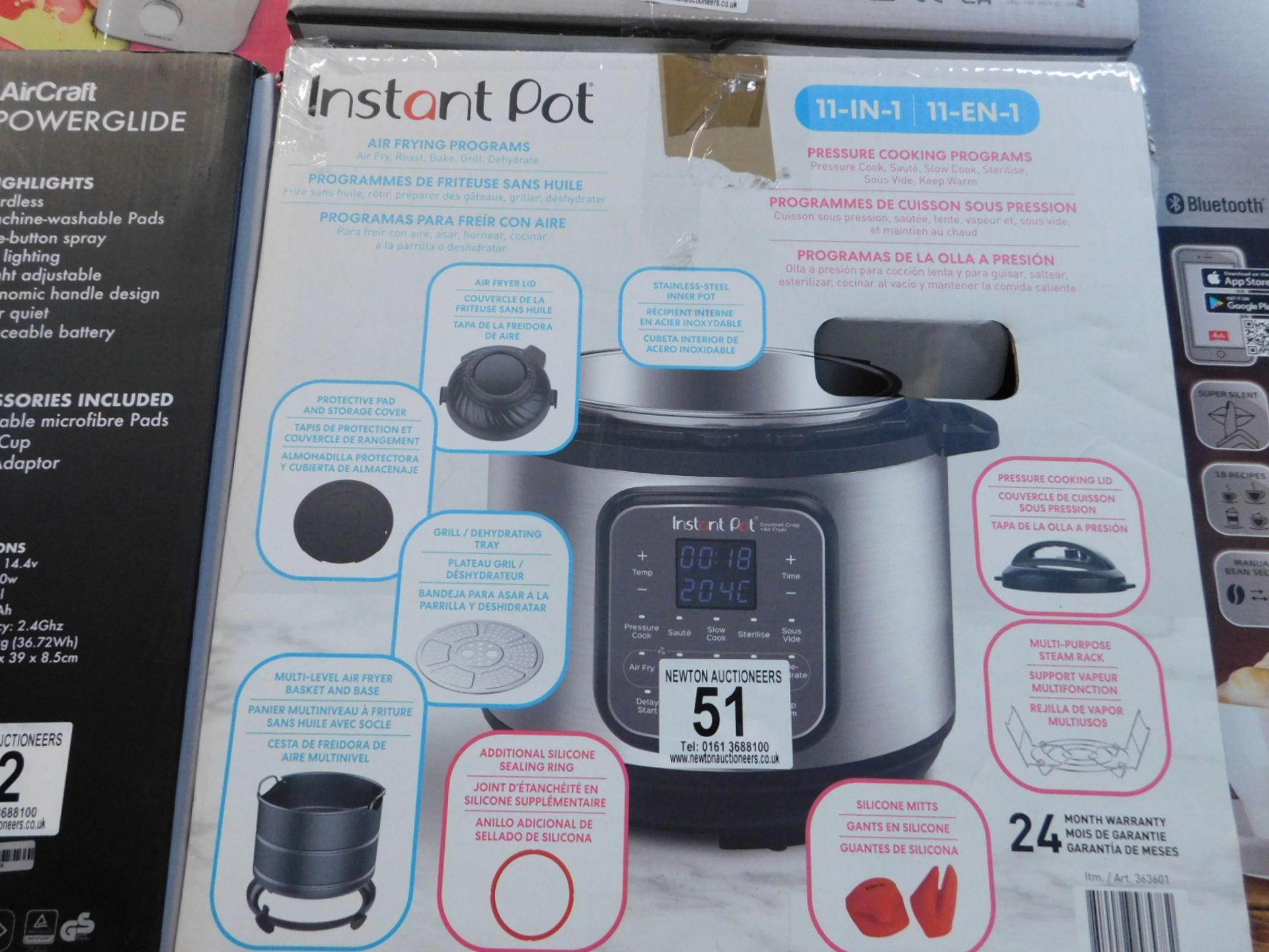 1 BOXED INSTANT POT GOURMET CRISP 11-IN-1, 7.6L PRESSURE COOKER & AIRFRYER RRP Â£199