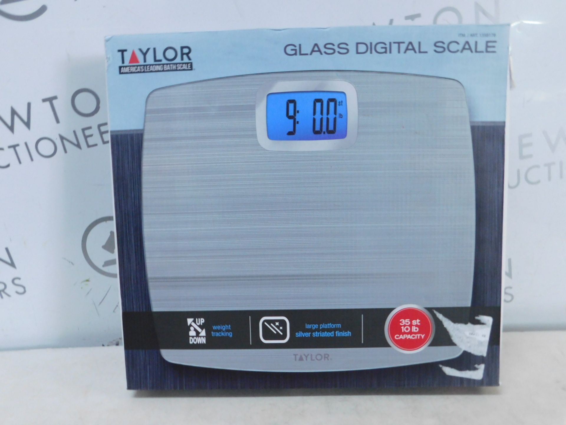 1 BOXED TAYLOR DIGITAL BATHROOM GLASS SCALE RRP Â£29.99