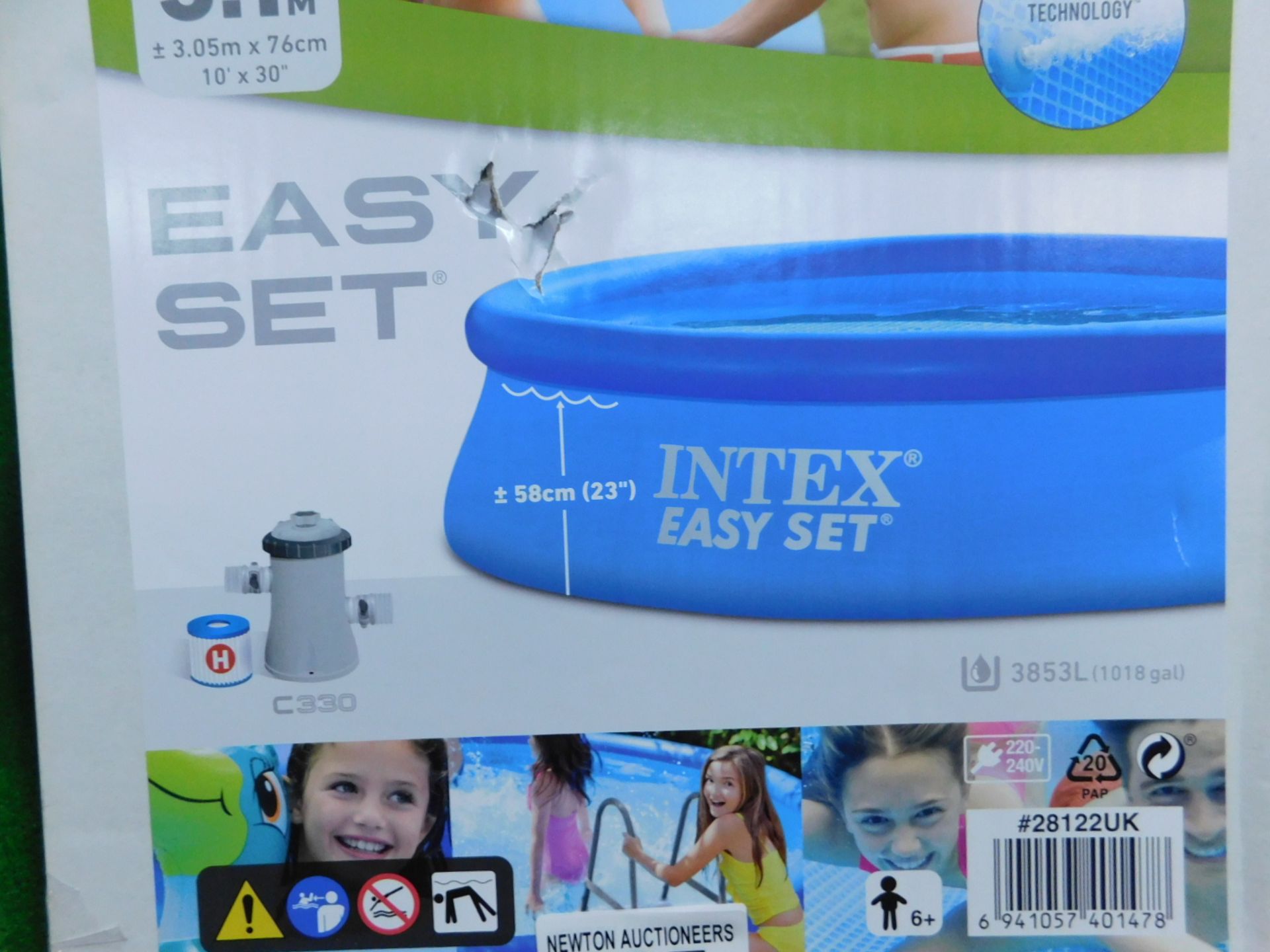 1 BOXED INTEX EASY SET 3.1M SWIMMING POOL RRP Â£39.99