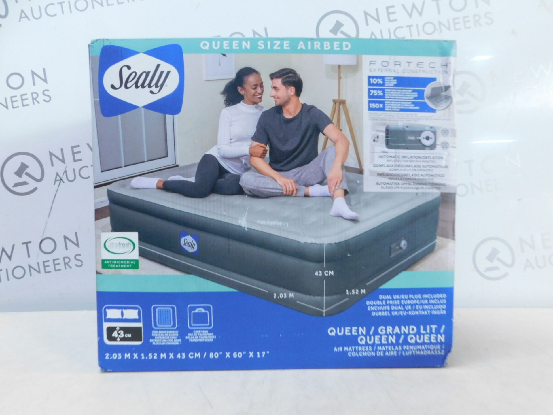 1 BOXED SEALY FORTECH AIRBED WITH BUILT-IN PUMP RRP Â£69