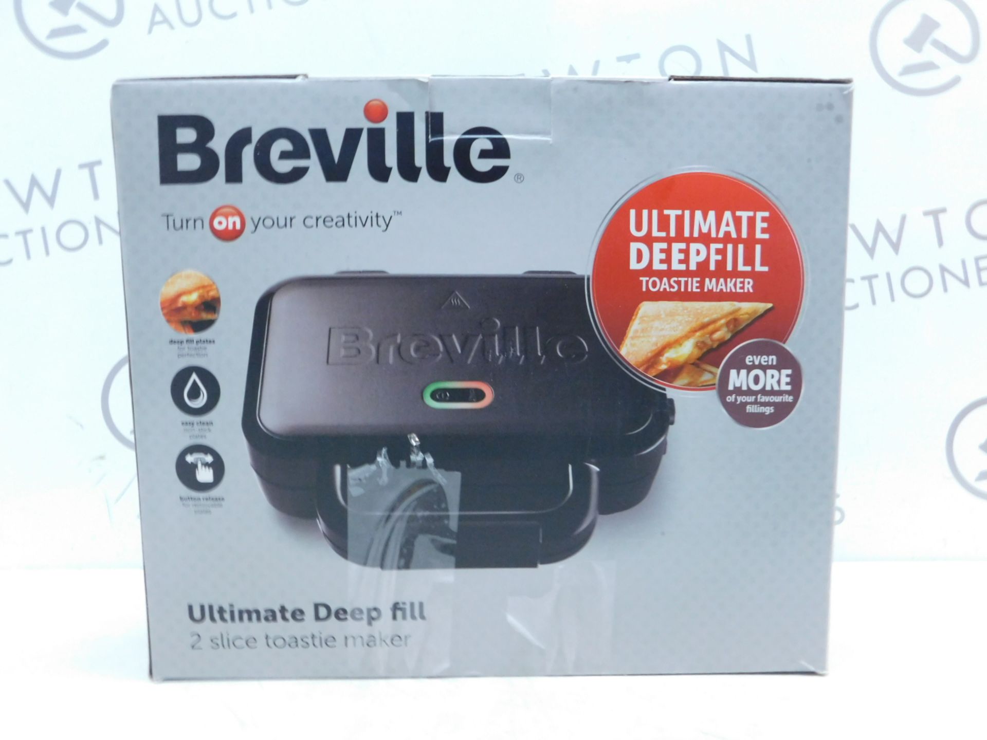 1 BOXED BREVILLE DEEP FILL SANDWICH TOASTER RRP Â£39.99