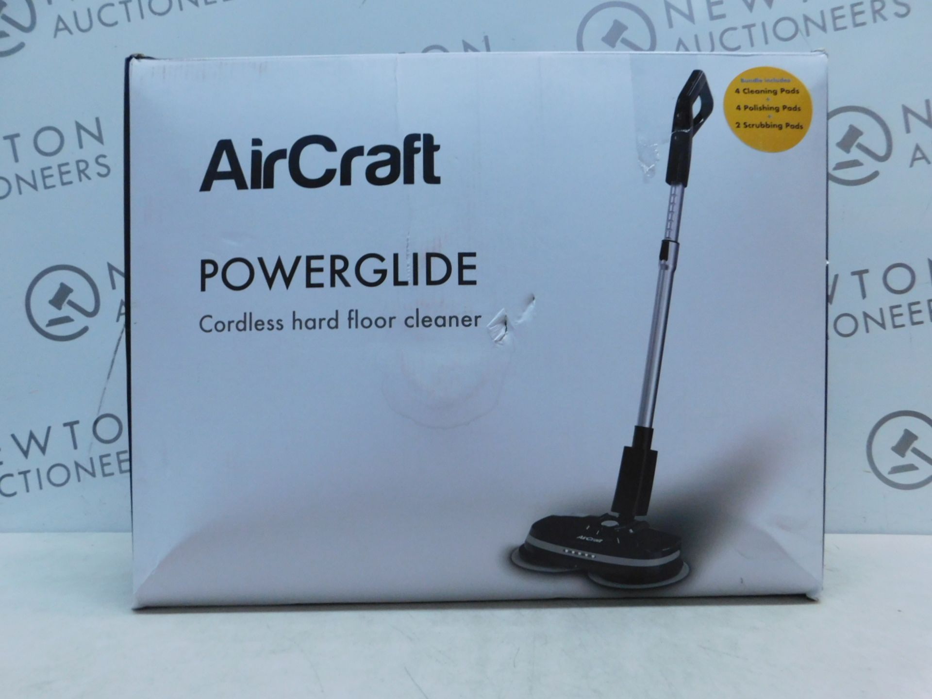 1 BOXED AIRCRAFT POWERGLIDE CORDLESS HARD FLOOR CLEANER & POLISHER RRP Â£199