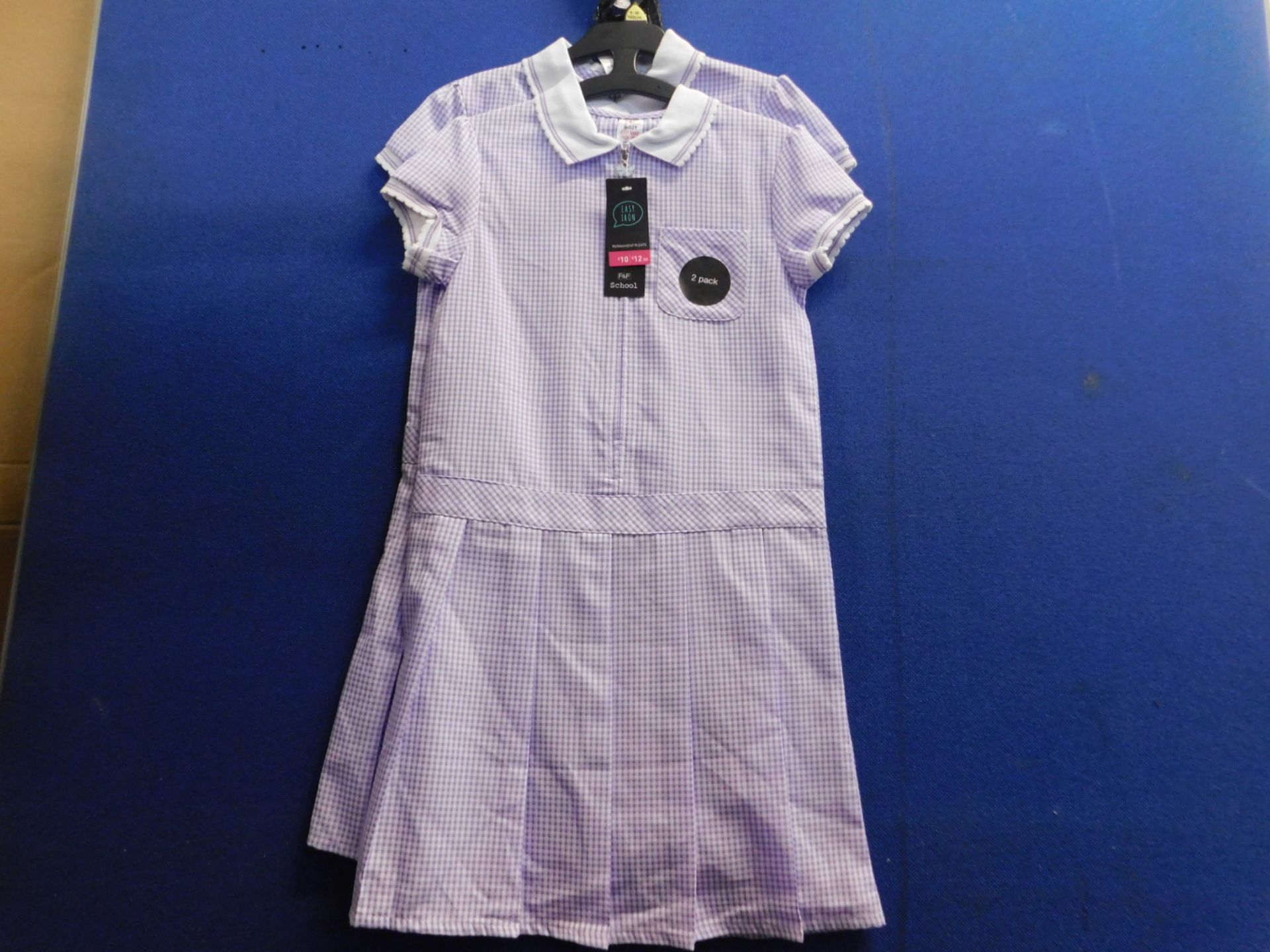 1 NEW F&F GILRS SCHOOL DRESS PREMIUM BLUE SIZE 5-6 RRP Â£19.99