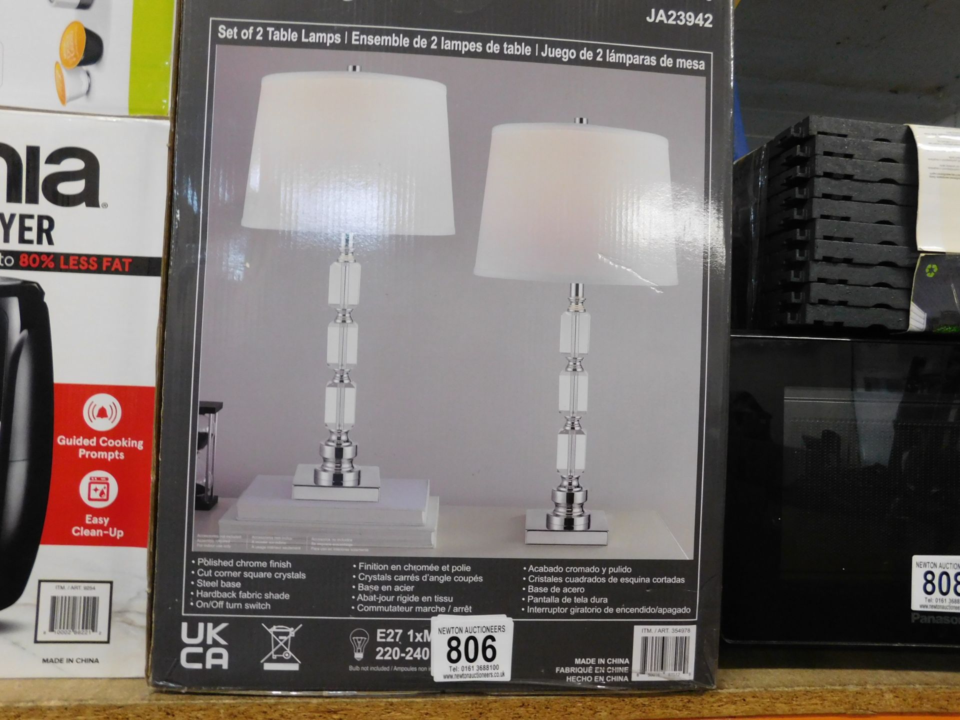1 BOXED SET OF 2 TABLE LAMPS BRIDGEPORT DESIGN RRP Â£49.99