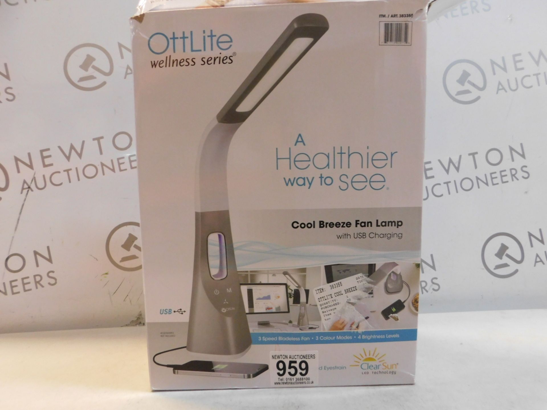 1 BOXED OTTLITE COOL BREEZE FAN LAMP RRP Â£79.99