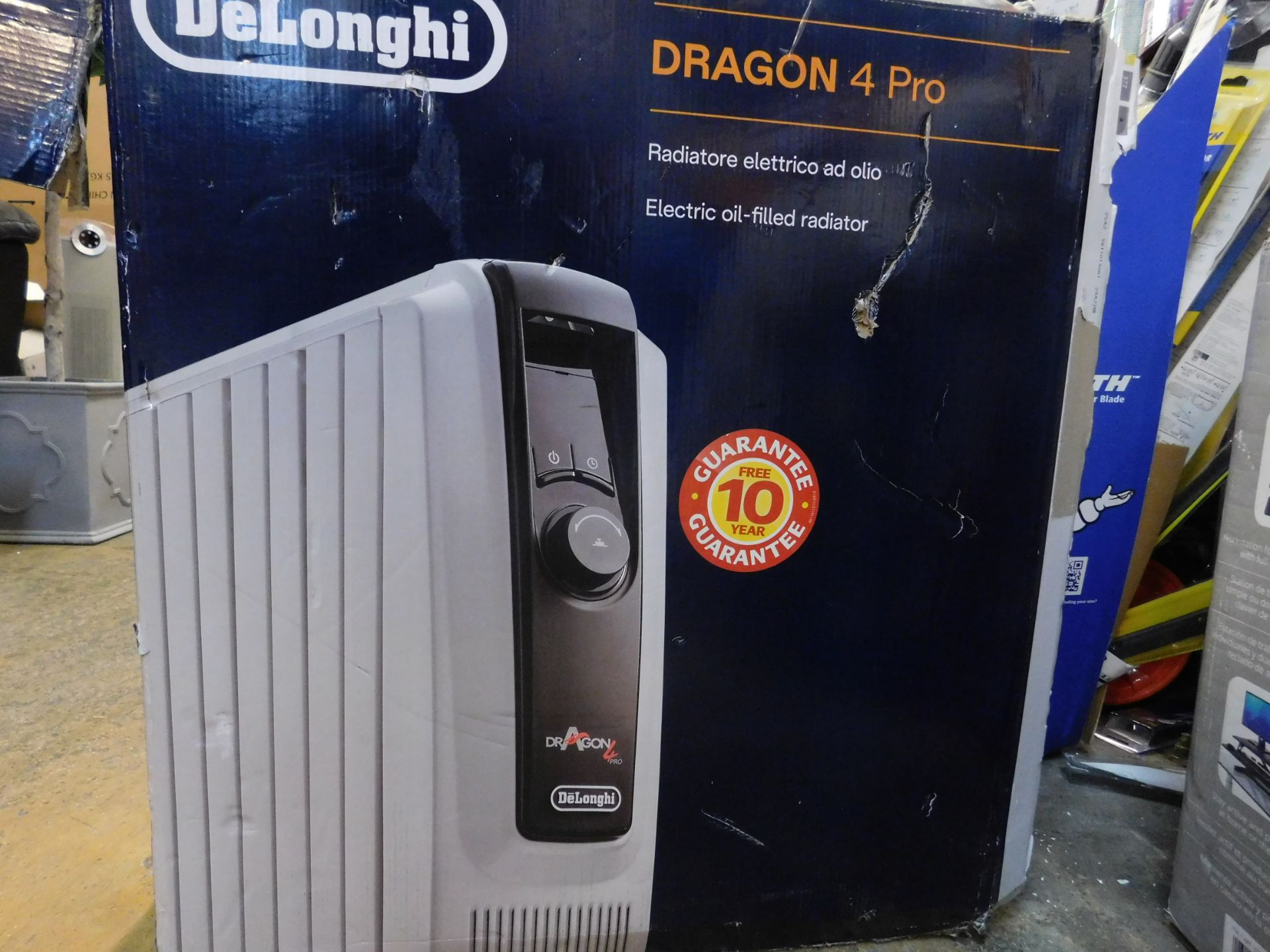 1 BOXED DELONGHI DRAGON 4s ELECTRIC OIL FILLED RADIATOR RRP Â£149.99