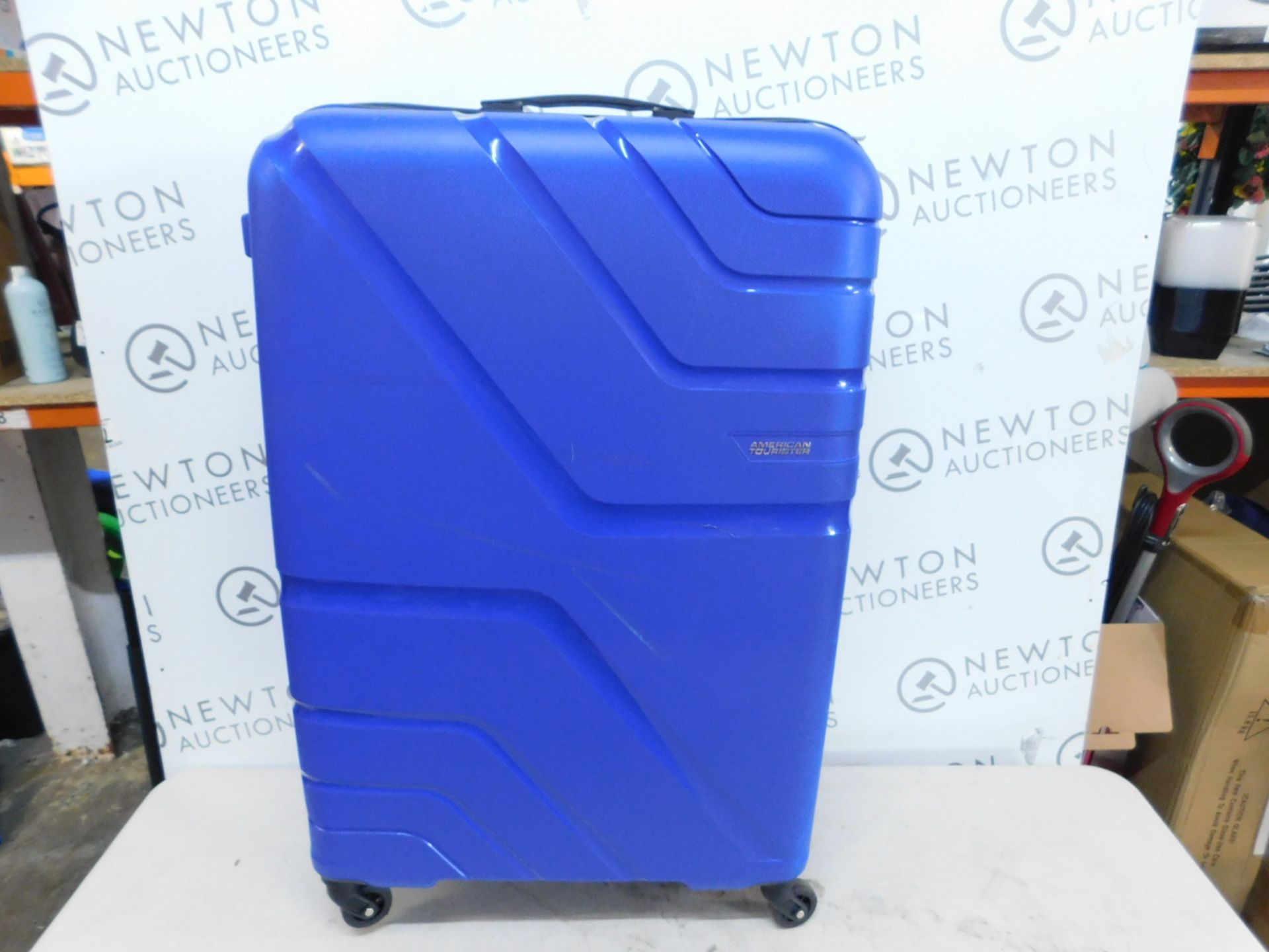 1 AMERICAN TOURISTER VISBY COMBI-LOCK DEEP BLUE HARDSIDE PROTECTION LARGE LUGGAGE CASE RRP Â£129.99