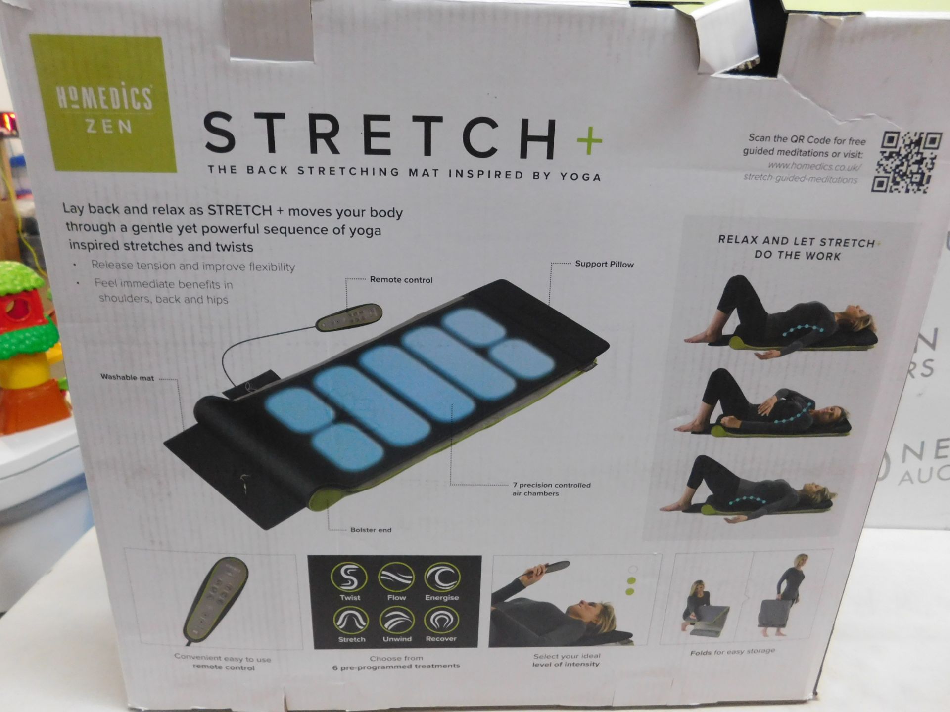 1 BOXED HOMEDICS STRETCH PLUS BACK STRETCHING MAT INSPIRED BY YOGA RRP Â£99