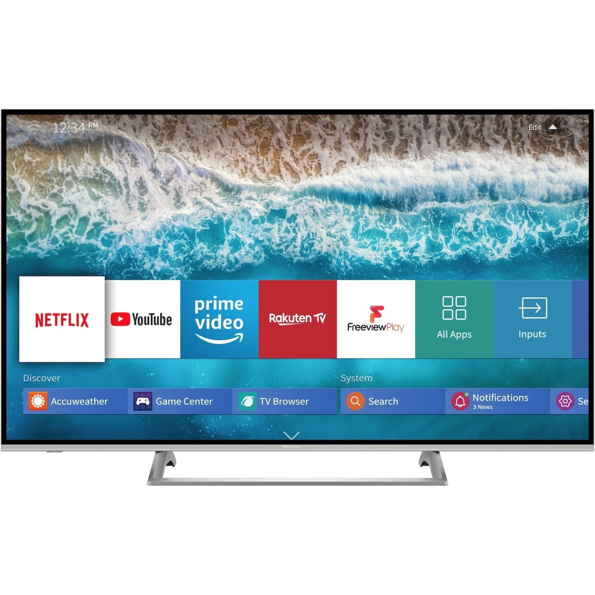 1 HISENSE H65B7500 65" 4K ULTRA HD SMART HDR LED TV WITH DOLBY VISION WITH REMOTE AND STAND RRP Â£