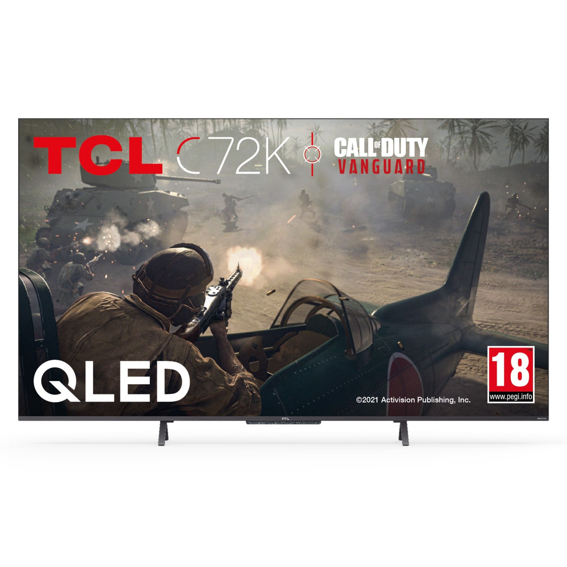 1 TCL 55C720K 55 INCH QLED 4K ULTRA HD SMART ANDROID TV WITH STAND AND REMOTE RRP Â£499 (WORKING)