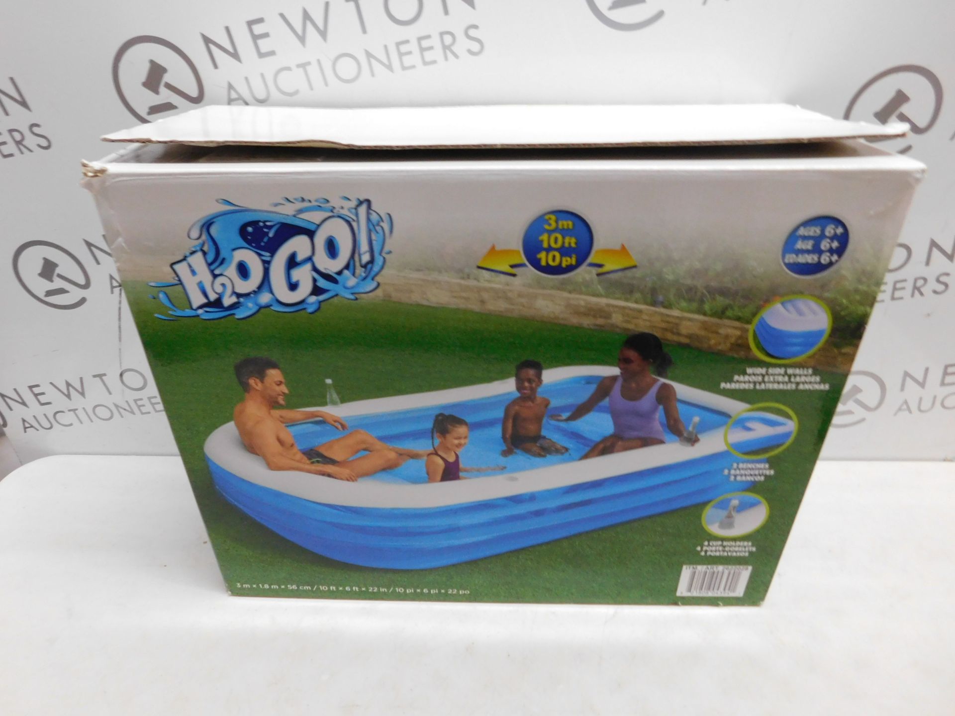 1 BOXED H2OGO! RECTANGULAR 10' INFLATABLE FAMILY POOL RRP Â£59