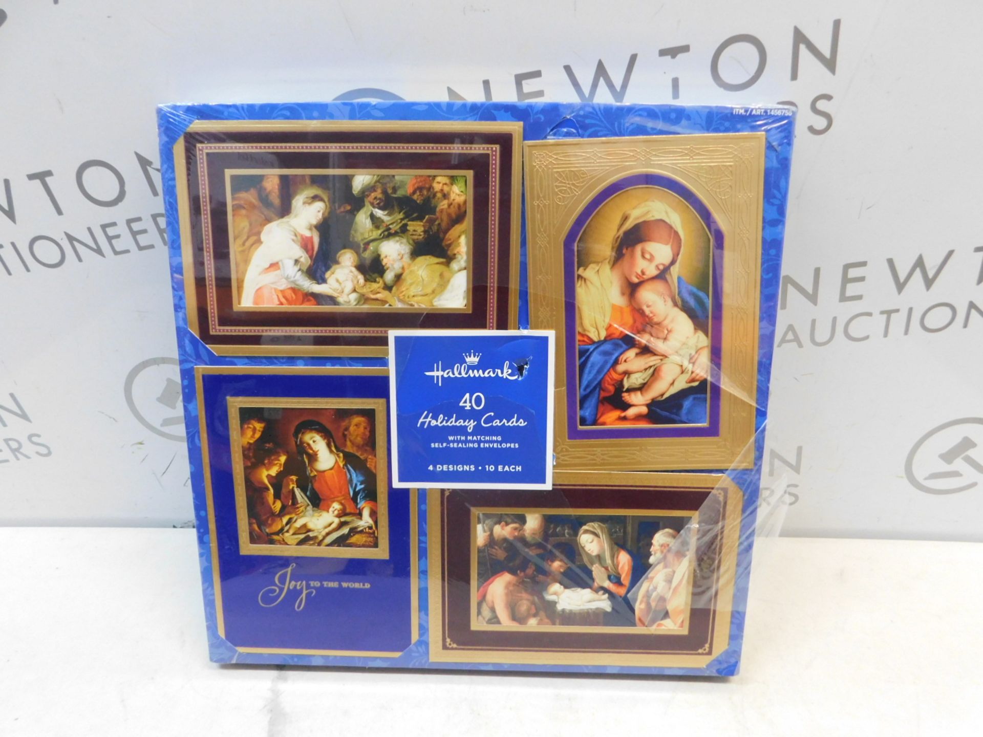 1 BRAND NEW SEALED BOX OF HALLMARK 40 CHRISTMAS CARDS WITH MATCHING SELF- SEALING ENVELOPES RRP Â£