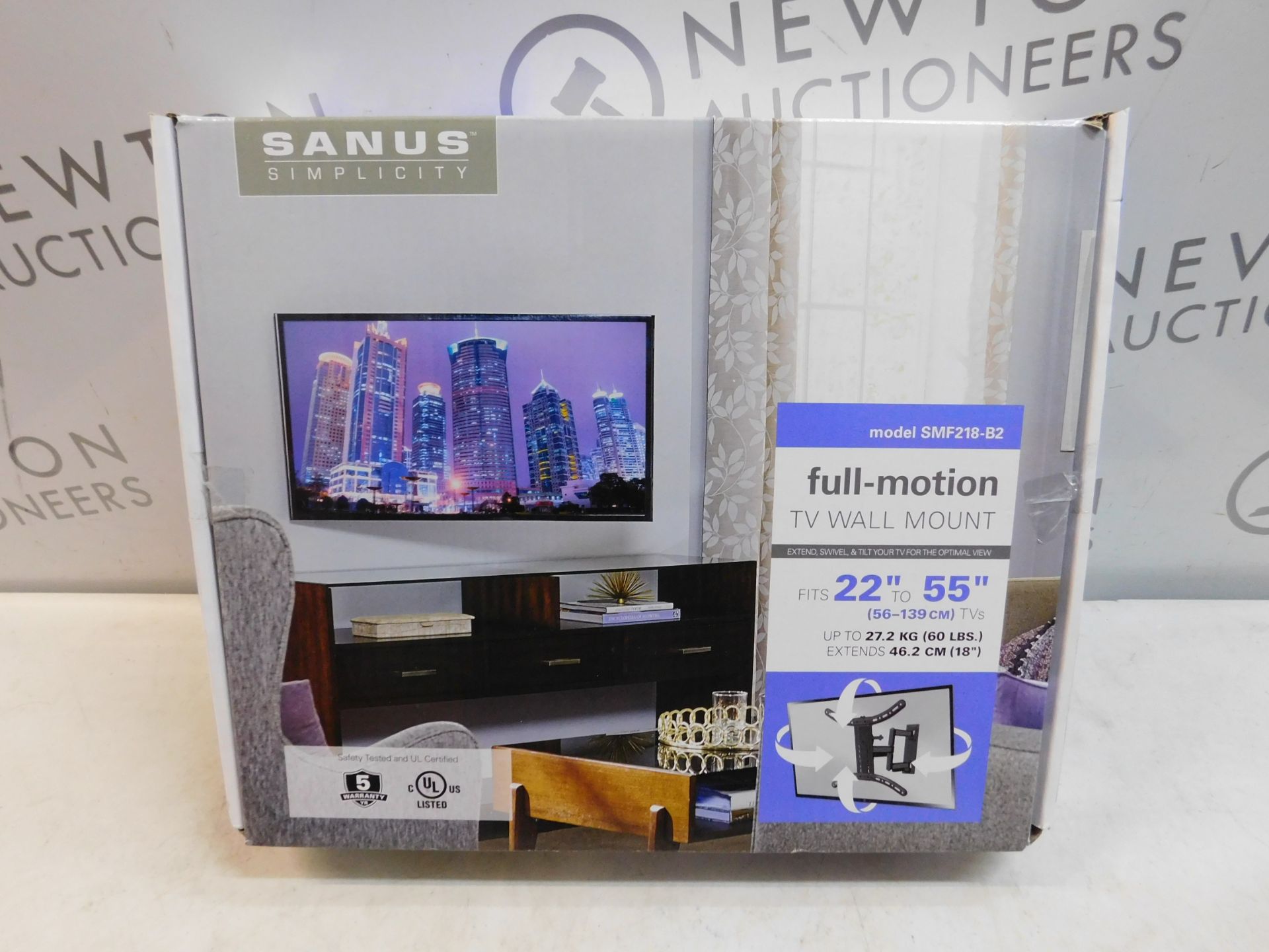 1 BOXED SANUS 22"-55" FULL MOTION TV WALL MOUNT RRP Â£89.99