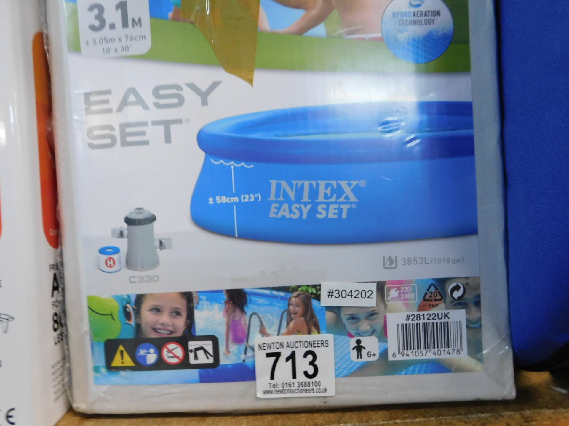 1 BOXED INTEX EASY SET 3.1M SWIMMING POOL RRP Â£39.99