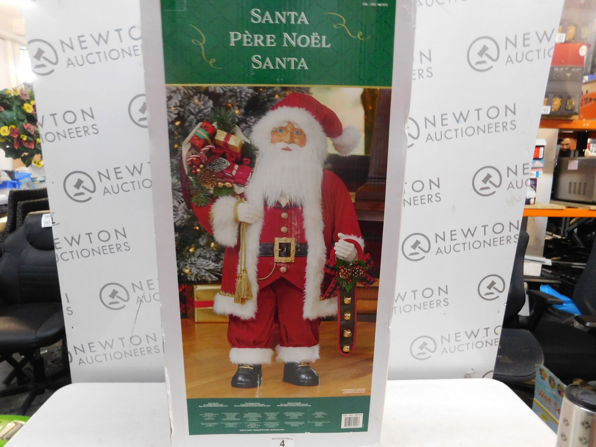 1 BOXED 36 INCH (91.5CM) TRADITIONAL STANDING FABRIC SANTA RRP Â£99
