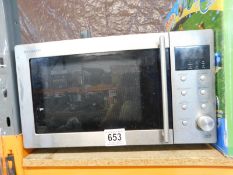 1 SHARP R-28STM 23 LITRE STAINLESS STEEL MICROWAVE OVEN RRP Â£179.99 (HEAVILY USED)