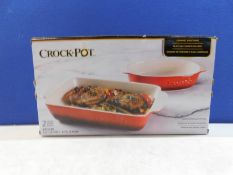 1 BOXED CROCK POT CERAMIC BAKING PAN RRP Â£39.99 (ONLY SMALL ONE IN BOX)