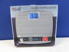 1 BOXED TAYLOR DIGITAL GLASS SCALE RRP Â£29.99