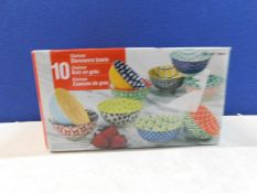 1 BOXED CHELSEA STONEWARE BOWLS (APPROX) 10 IN BOX RRP Â£49.99