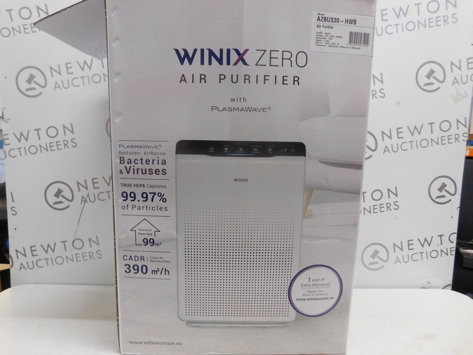 1 BOXED WINIX ZERO AIR PURIFIER WITH 4 STAGE FILTRATION WITH EXTRA FILTER AZBU330-HWB RRP Â£249