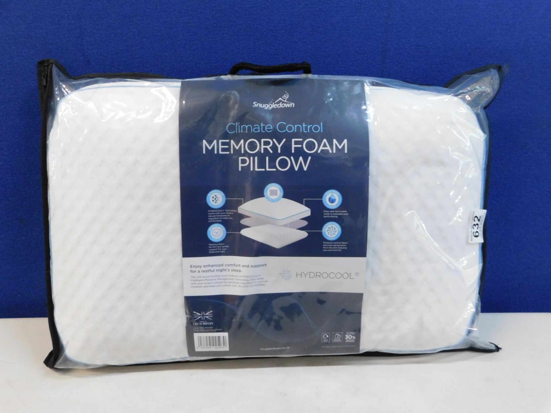 1 BAGGED SNUGGLEDOWN MEMEORY FORM ULTIMATE PILLOW RRPÂ£29.99