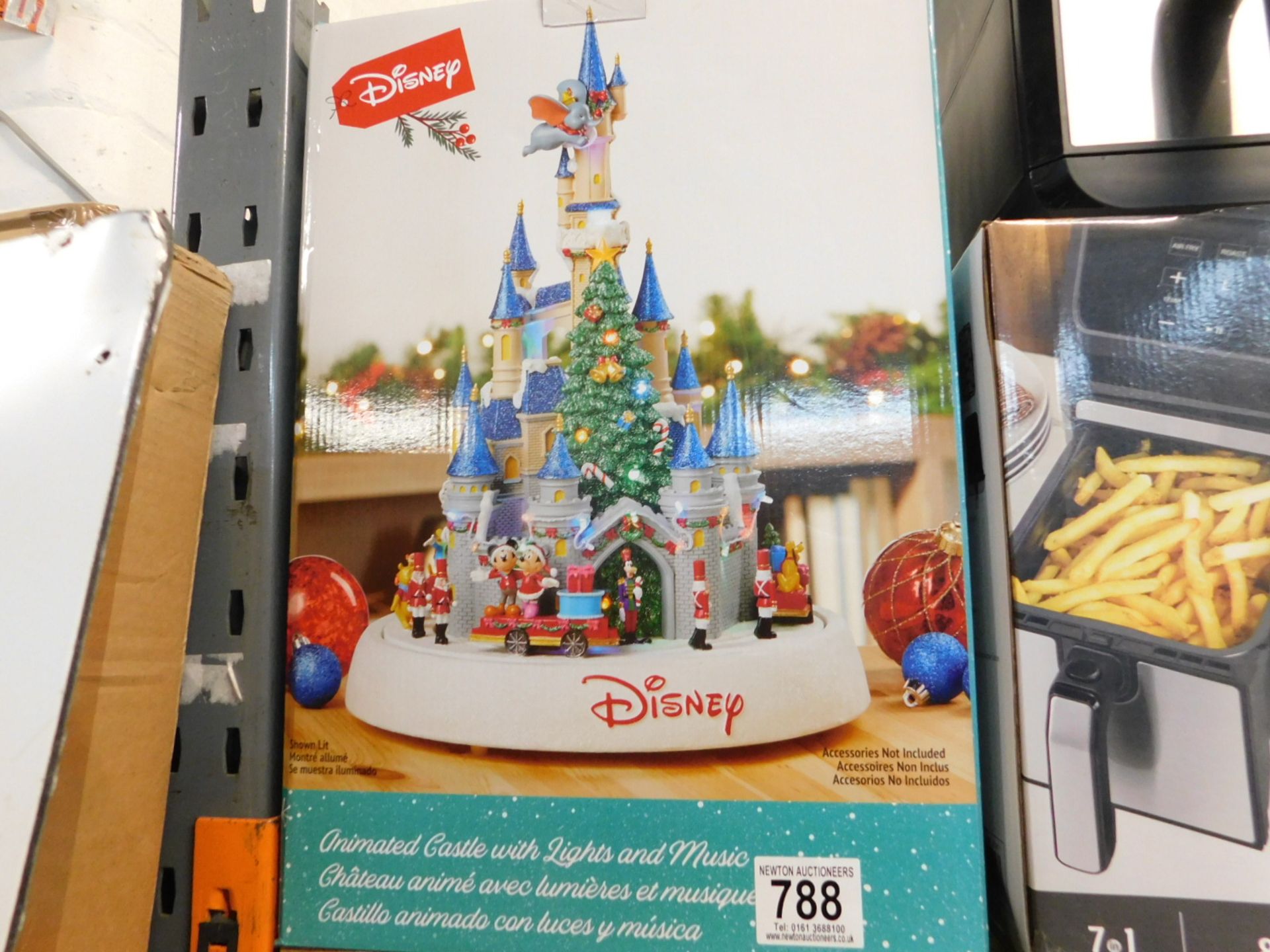 1 BOXED DISNEY 17.5 INCHES (44.5CM) ANIMATED CHRISTMAS PARADE TABLE TOP ORNAMENT WITH LED LIGHTS &