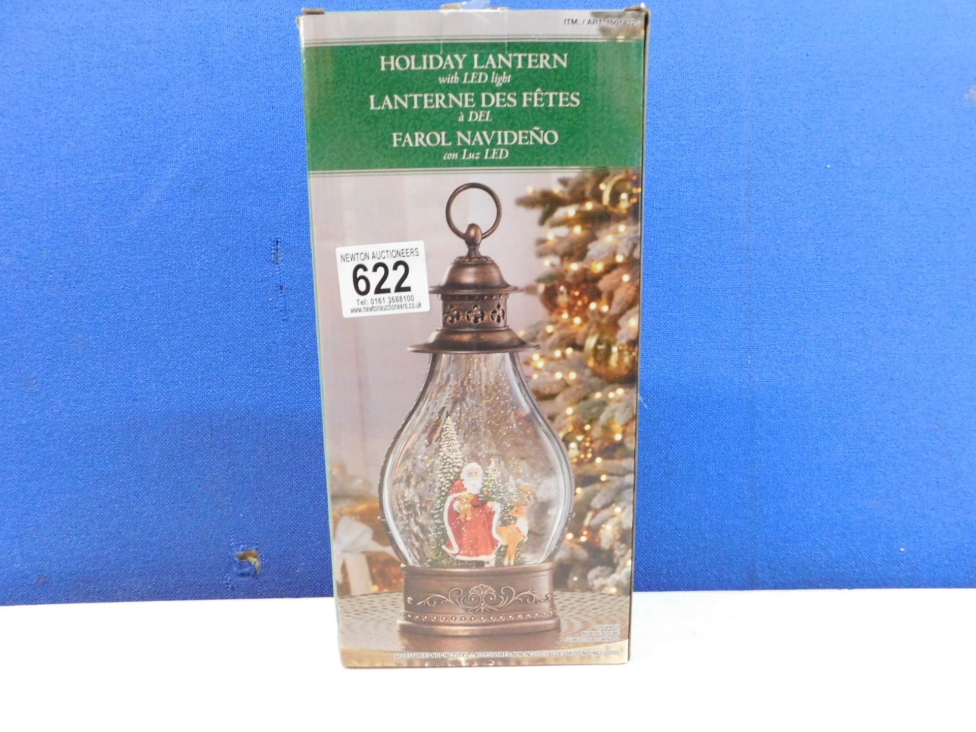 1 BOXED HOLIDAY LANTERN WITH LED LIGHTS RRP Â£39