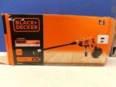 1 BOXED BLACK AND DECKER 18V 2AH 24 BAR LI-ION CORDLESS PRESSURE WASHER / POWER CLEANER RRP Â£129.