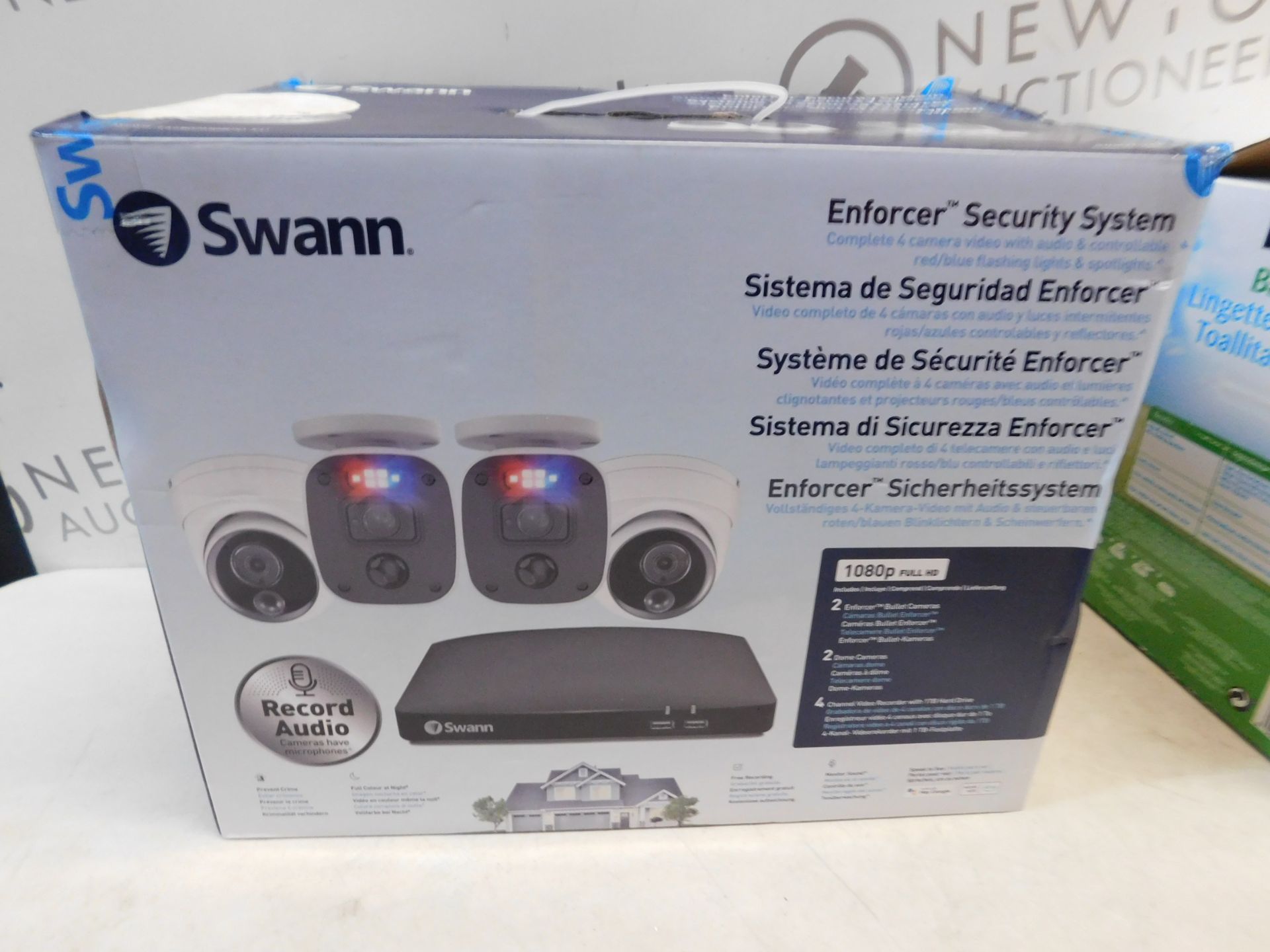 1 BOXED SWANN 4 CHANNEL 1080P 1TB DVR RECORDER WITH 2 X ENFORCERâ„¢ BULLET AND 2 X ENFORCERâ„¢