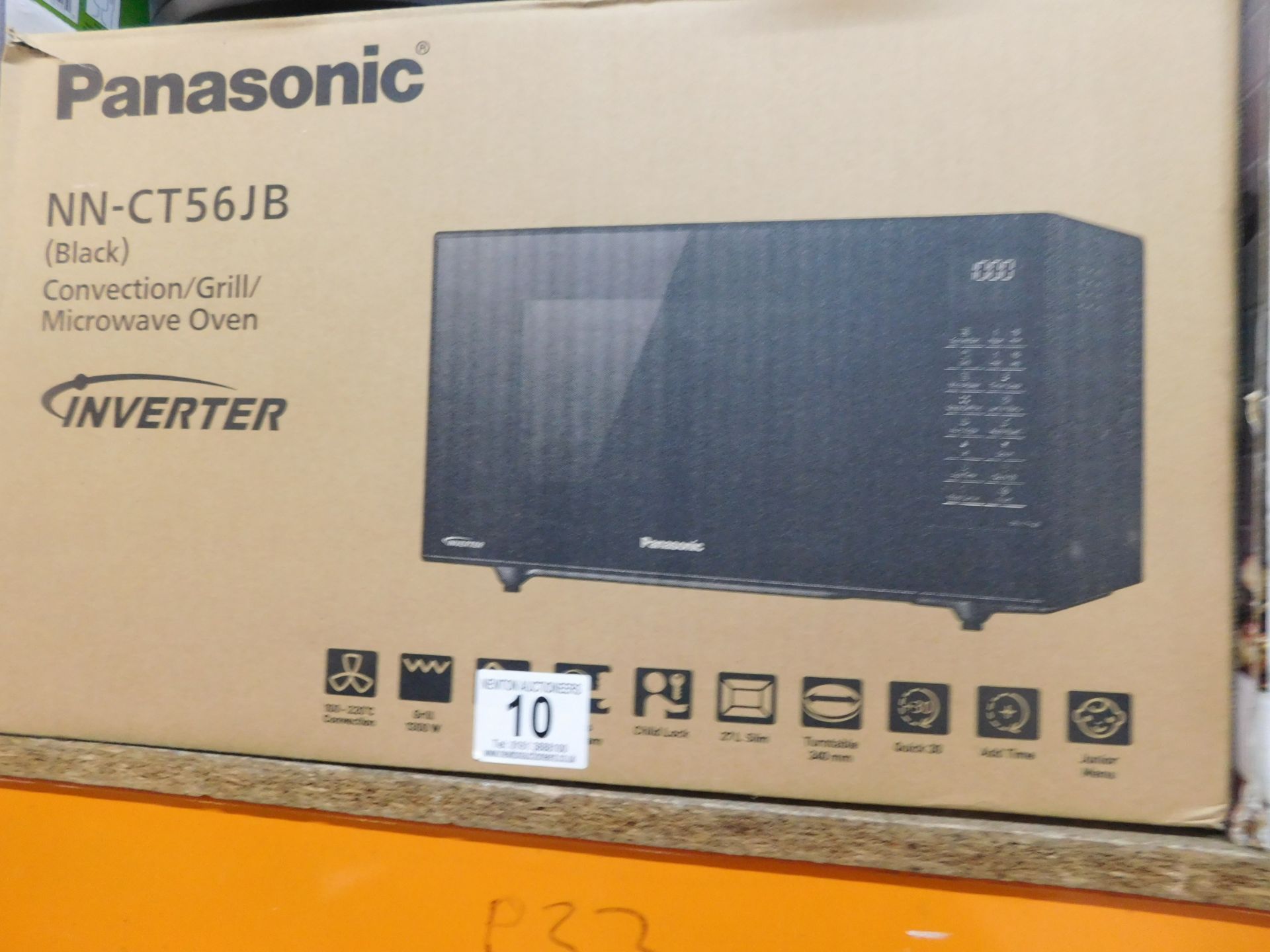 1 BOXED PANASONIC NN-CT56JB SLIMLINE COMBINATION MICROWAVE OVEN BLACK RRP Â£199