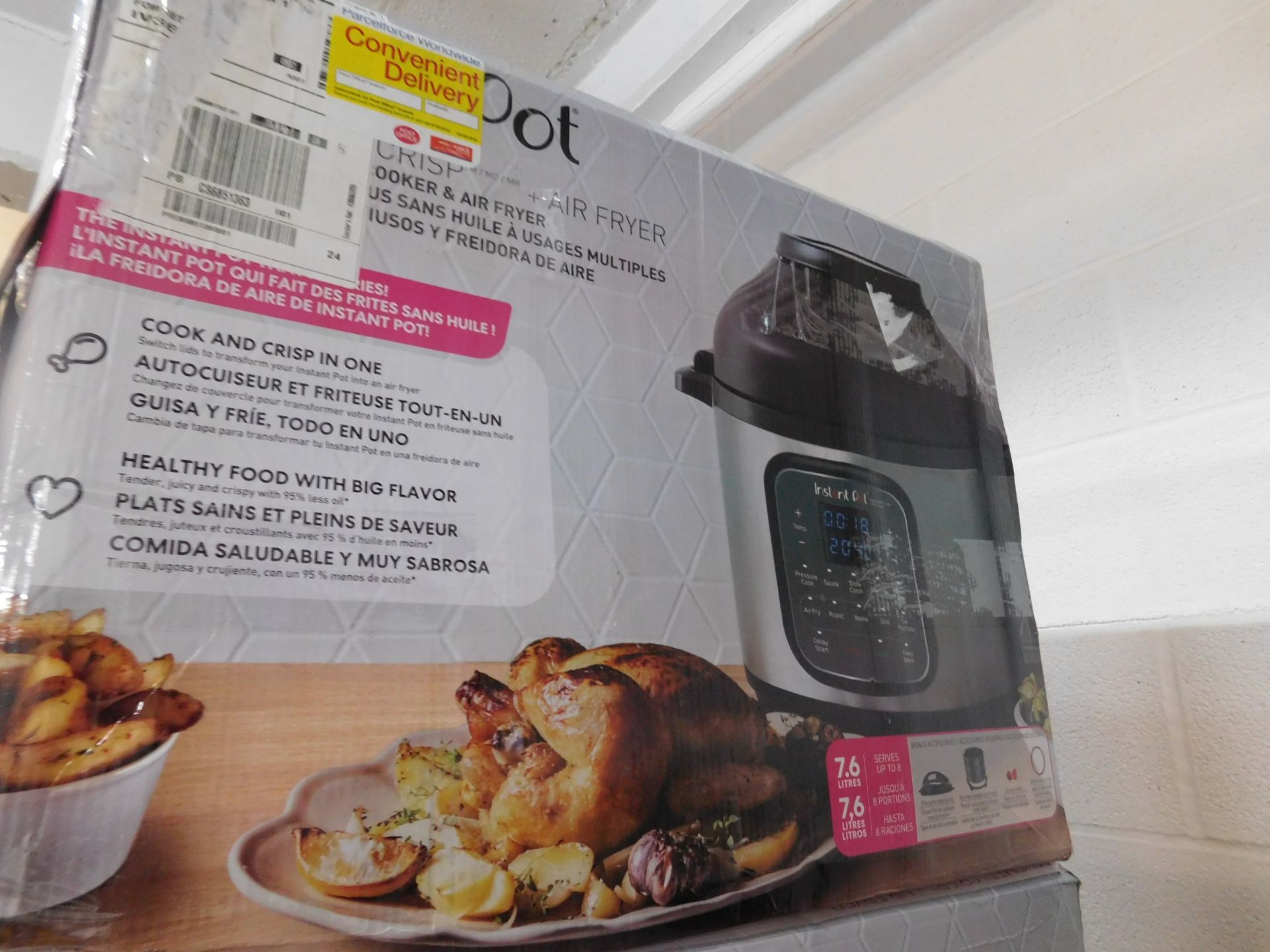 1 BOXED INSTANT POT GOURMET CRISP 11-IN-1, 7.6L PRESSURE COOKER & AIRFRYER RRP Â£199