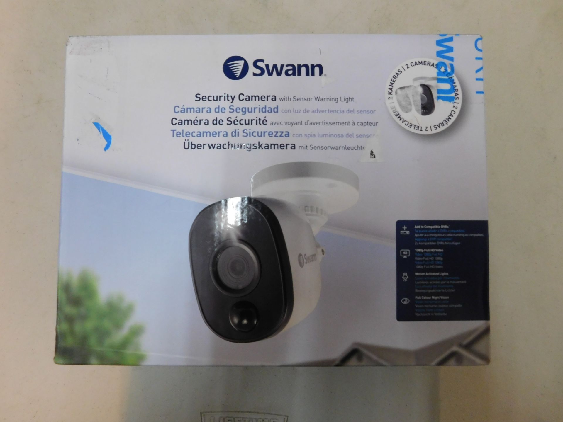 1 BOXED SWANN ADD ON CAMERAS WITH SENSOR WARNING LIGHT TWIN PACK RRP Â£79.99