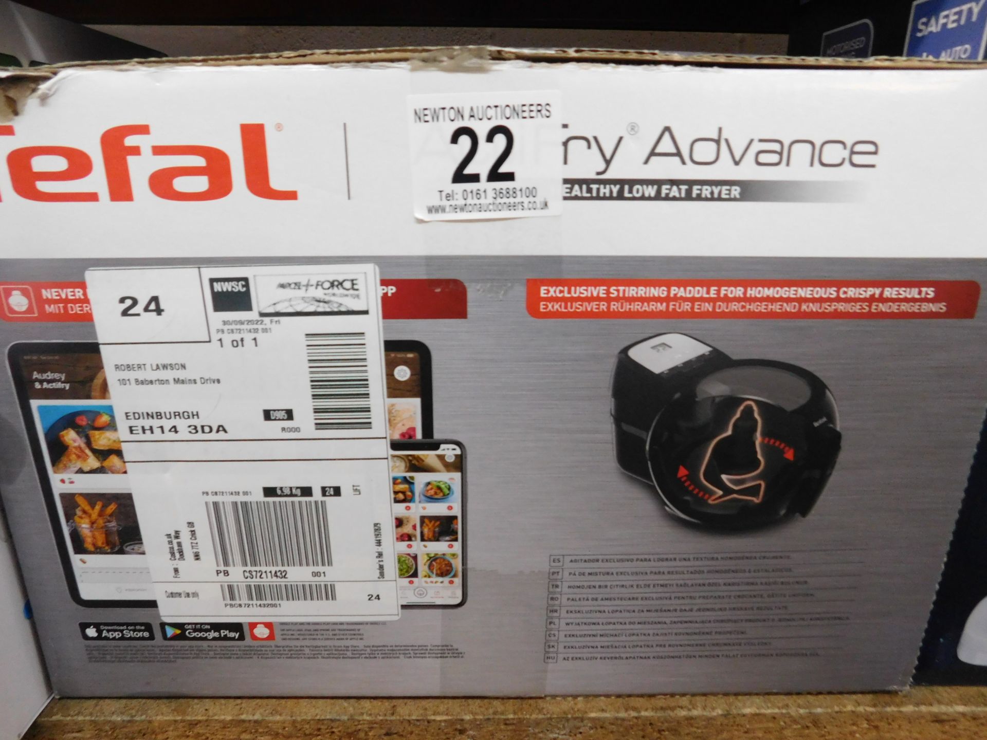 1 BOXED TEFAL ACTIFRY ADVANCE AIR FRYER RRP Â£199