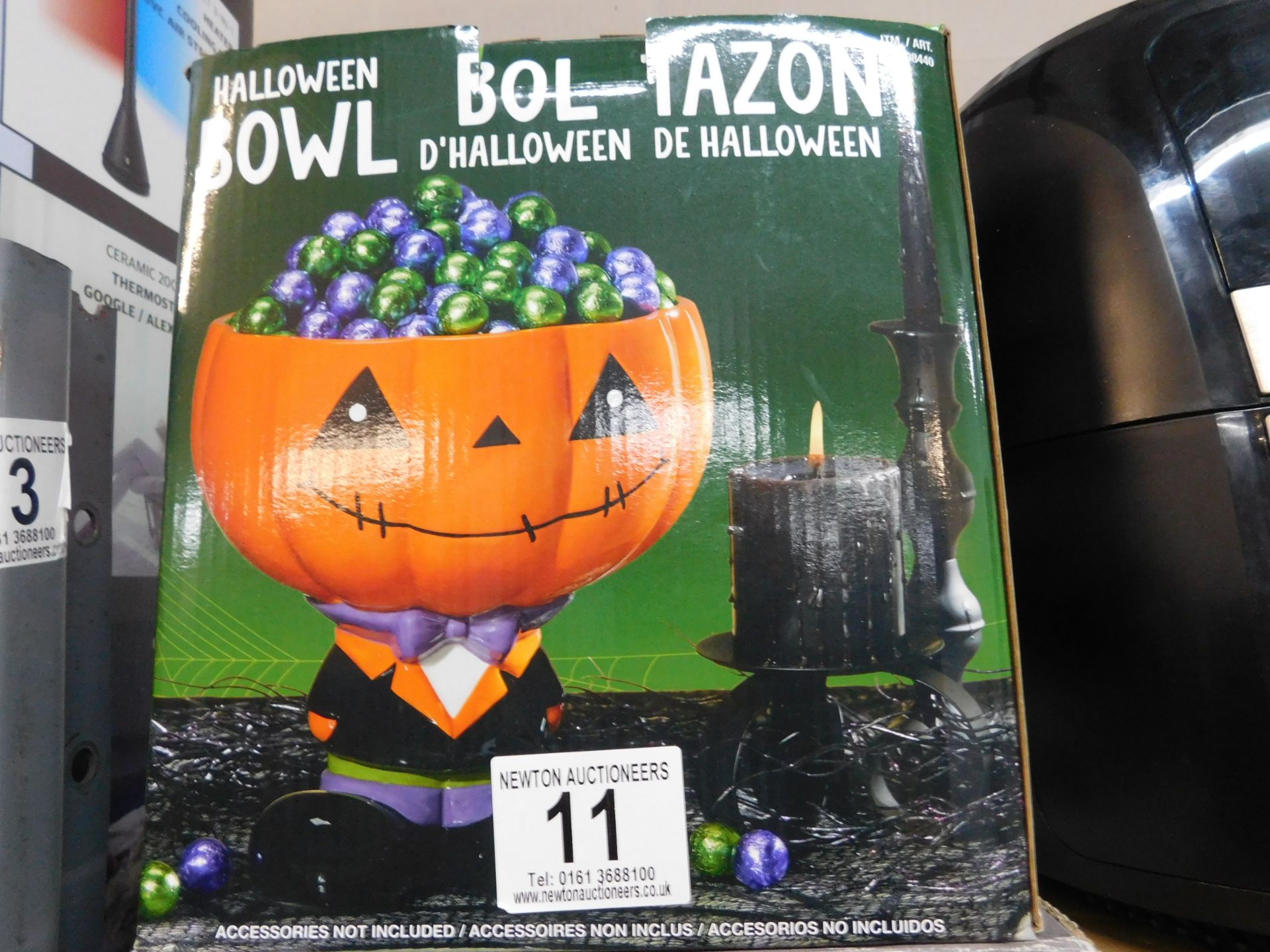 1 BOXED HALLOWEEN 8 INCH (20CM) CERAMIC CANDY BOWL RRP Â£29