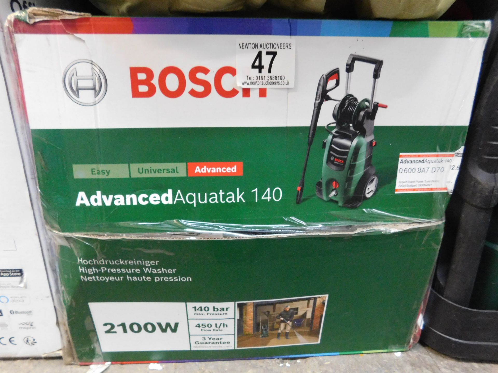 1 BOXED BOSCH ADVANCED AQUATAK 140 HIGH-PRESSURE WASHER 240V RRP Â£199