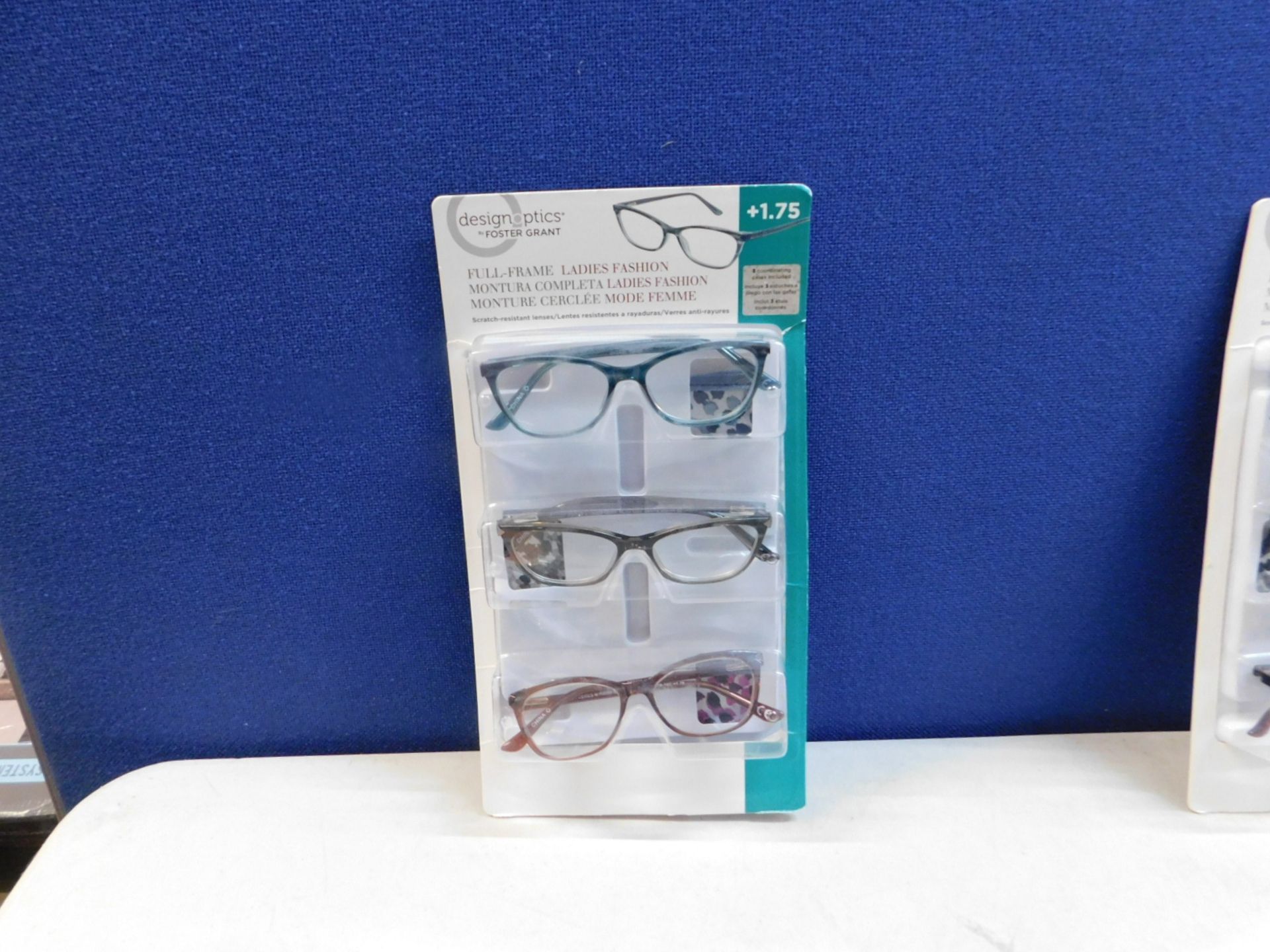 1 PACK OF DESIGN OPTICS READING GLASSES IN +1.75 STRENGTH RRP Â£19.99