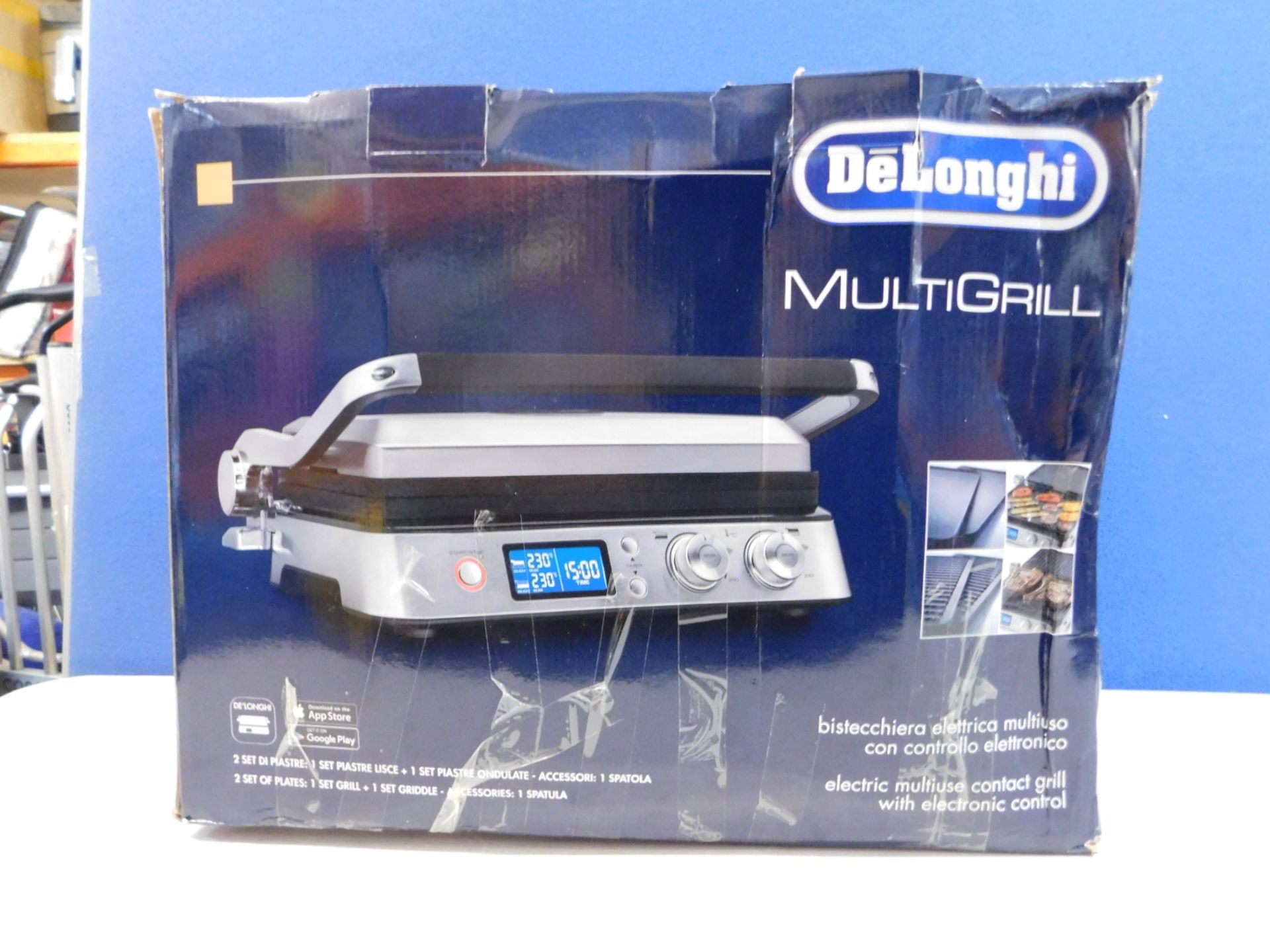 1 BOXED DELONGHI CGH1020D ELECTRIC MULTI GRILL RRP Â£229.99