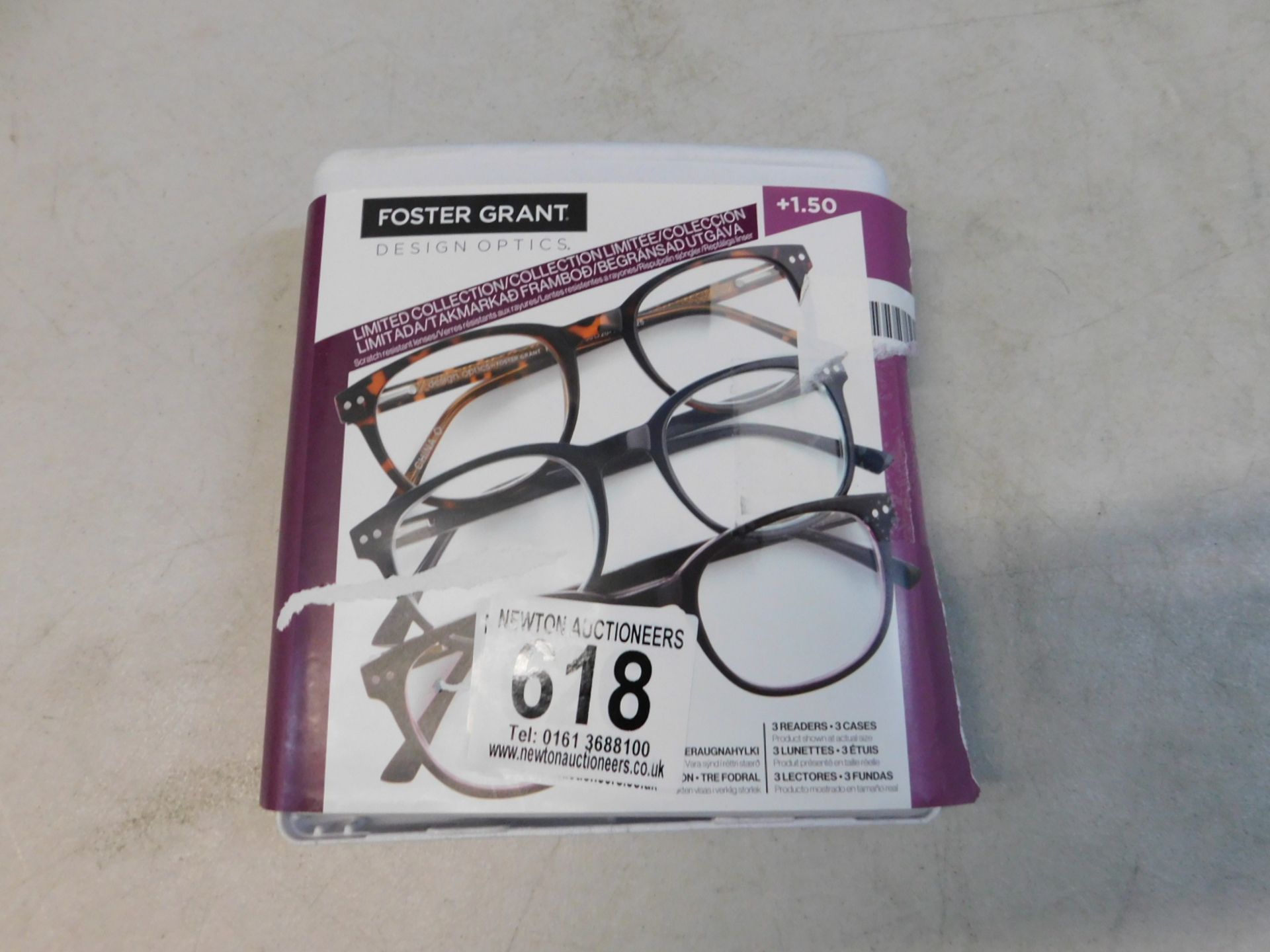 1 FOSTER GRANT DESIGN OPTICS REDING GLASSES STRENGTH +1.50 RRP Â£39.99