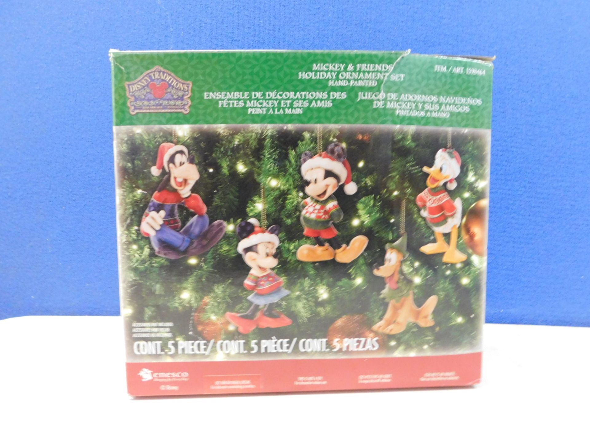 1 BOXED MICKEY & FRIENDS CHRISTMAS ORNAMENT SET RRP Â£49.99