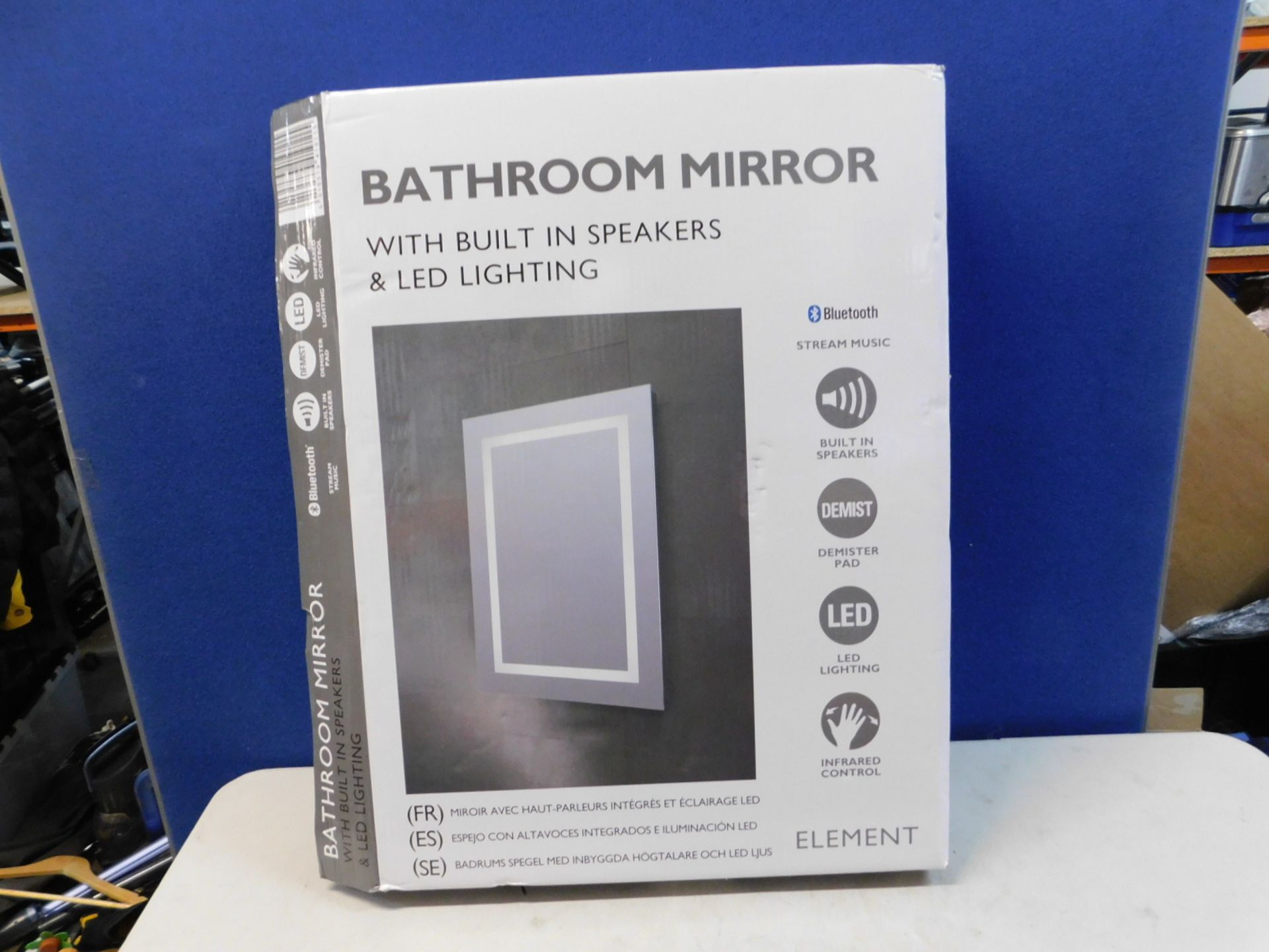 1 BOXED TAVISTOCK ELEMENT BLUETOOTH SPEAKER LED BATHROOM MIRROR RRP Â£199