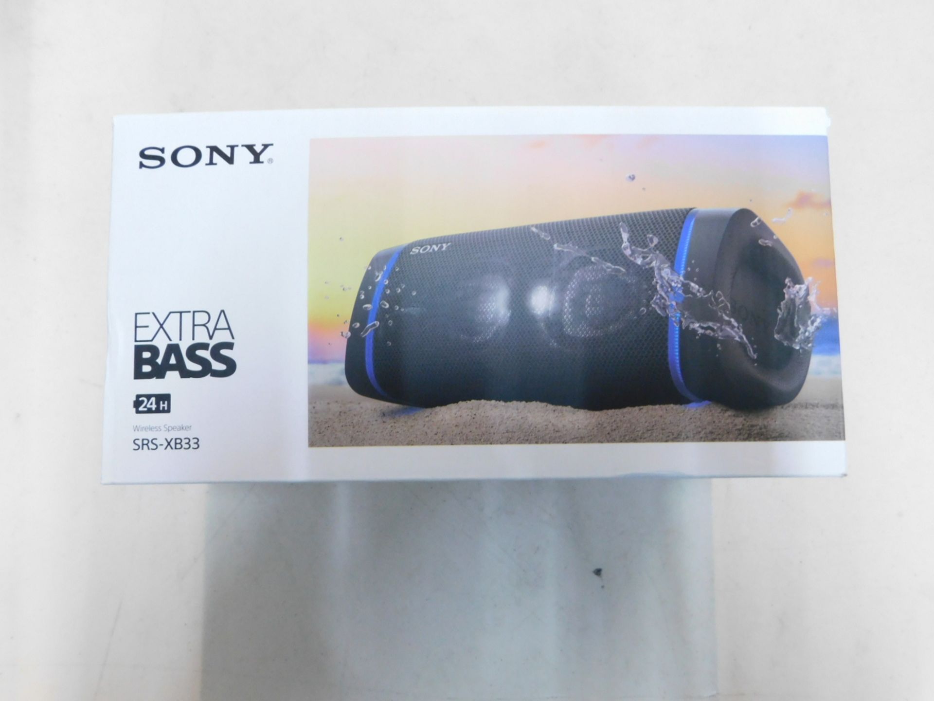 1 BOXED SONY SRS-XB33 EXTRA BASS WATERPROOF BLUETOOTH SPEAKER RRP Â£149.99 (TESTED WORKING)