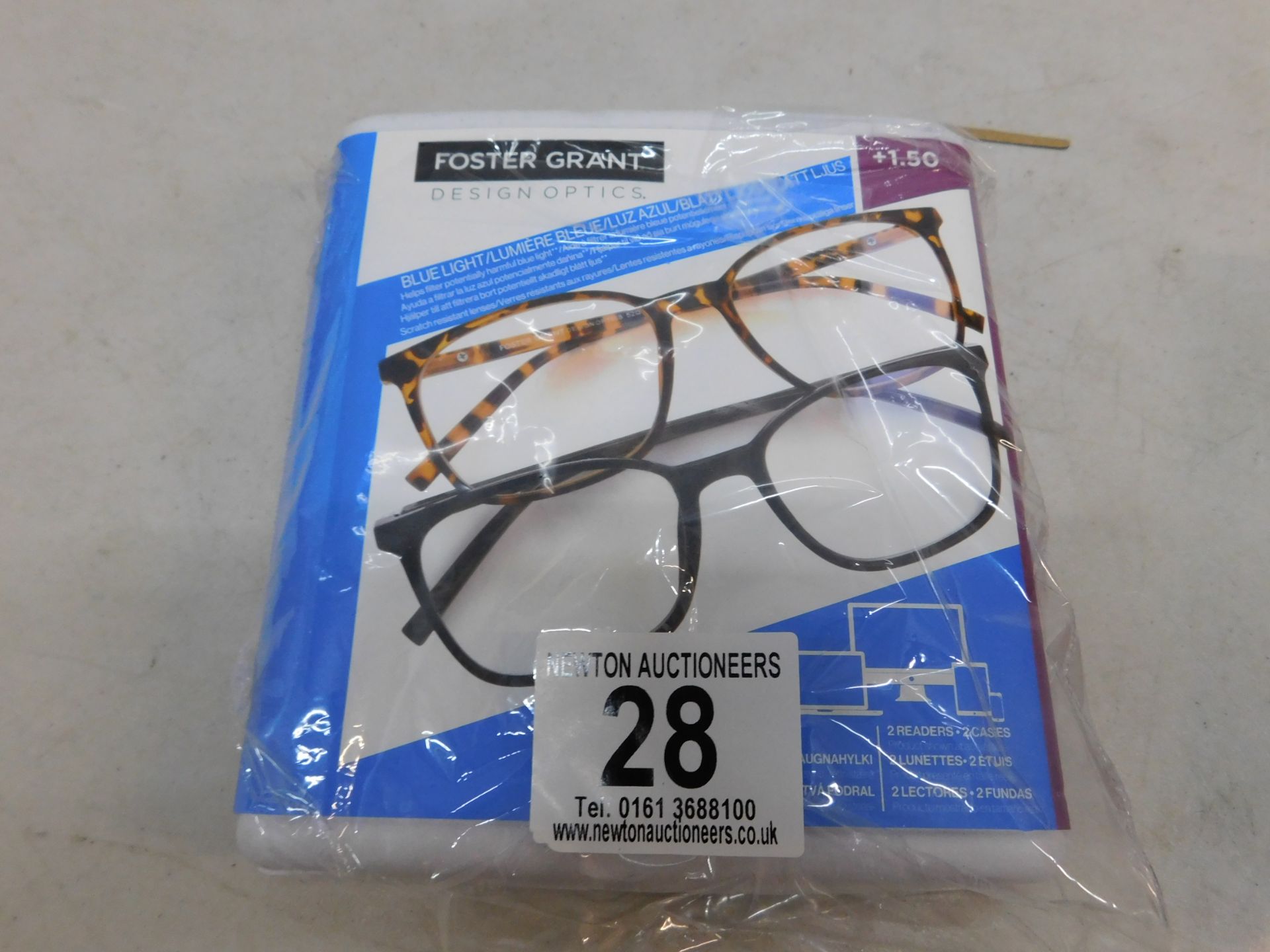 1 FOSTER GRANT DESIGN OPTICS +1.50 READING GLASSES RRP Â£19