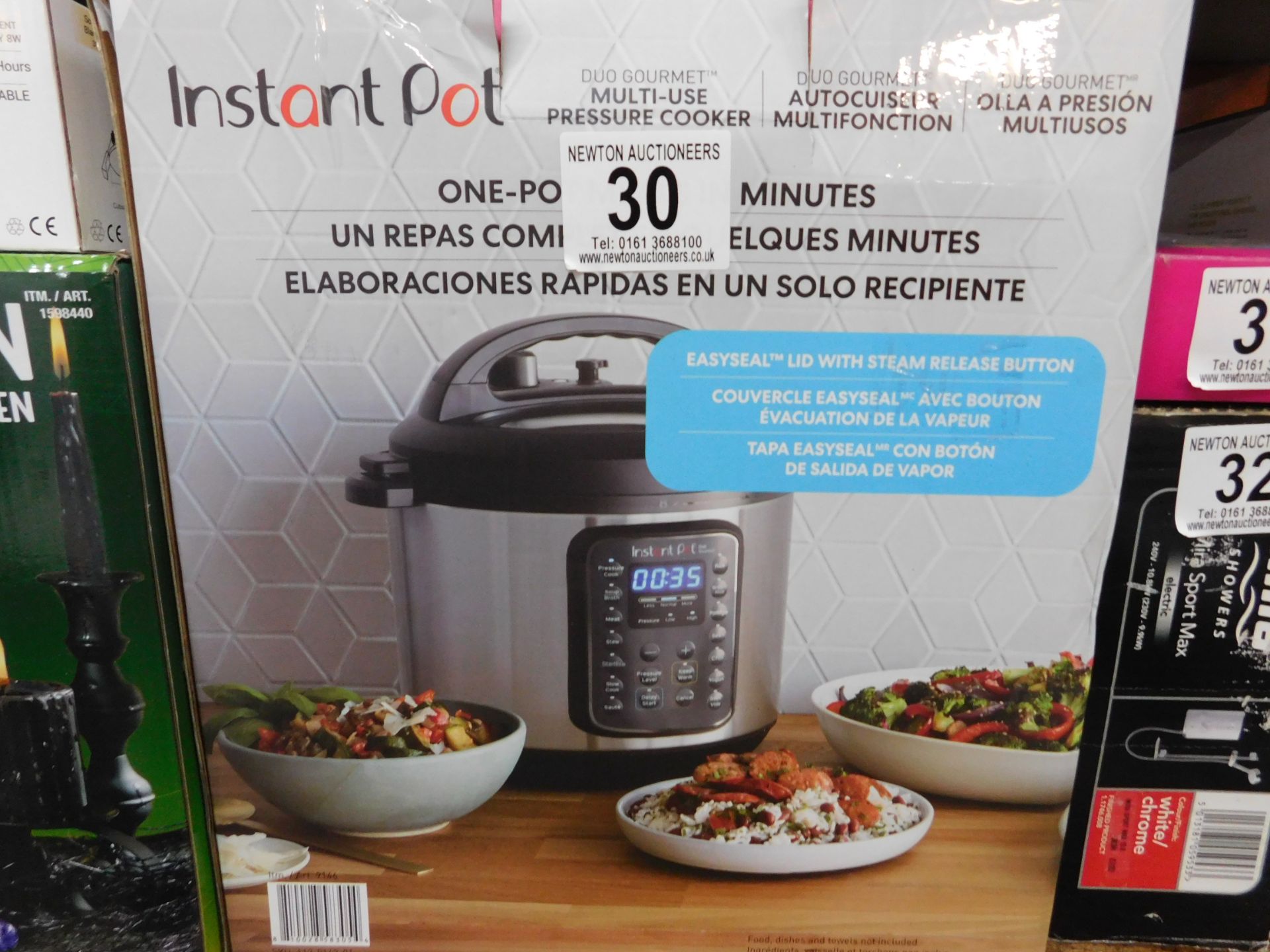 1 BOXED INSTANT POT DUO SV 9 IN 1 ELECTRIC PRESSURE COOKER 5.7L RRP Â£115