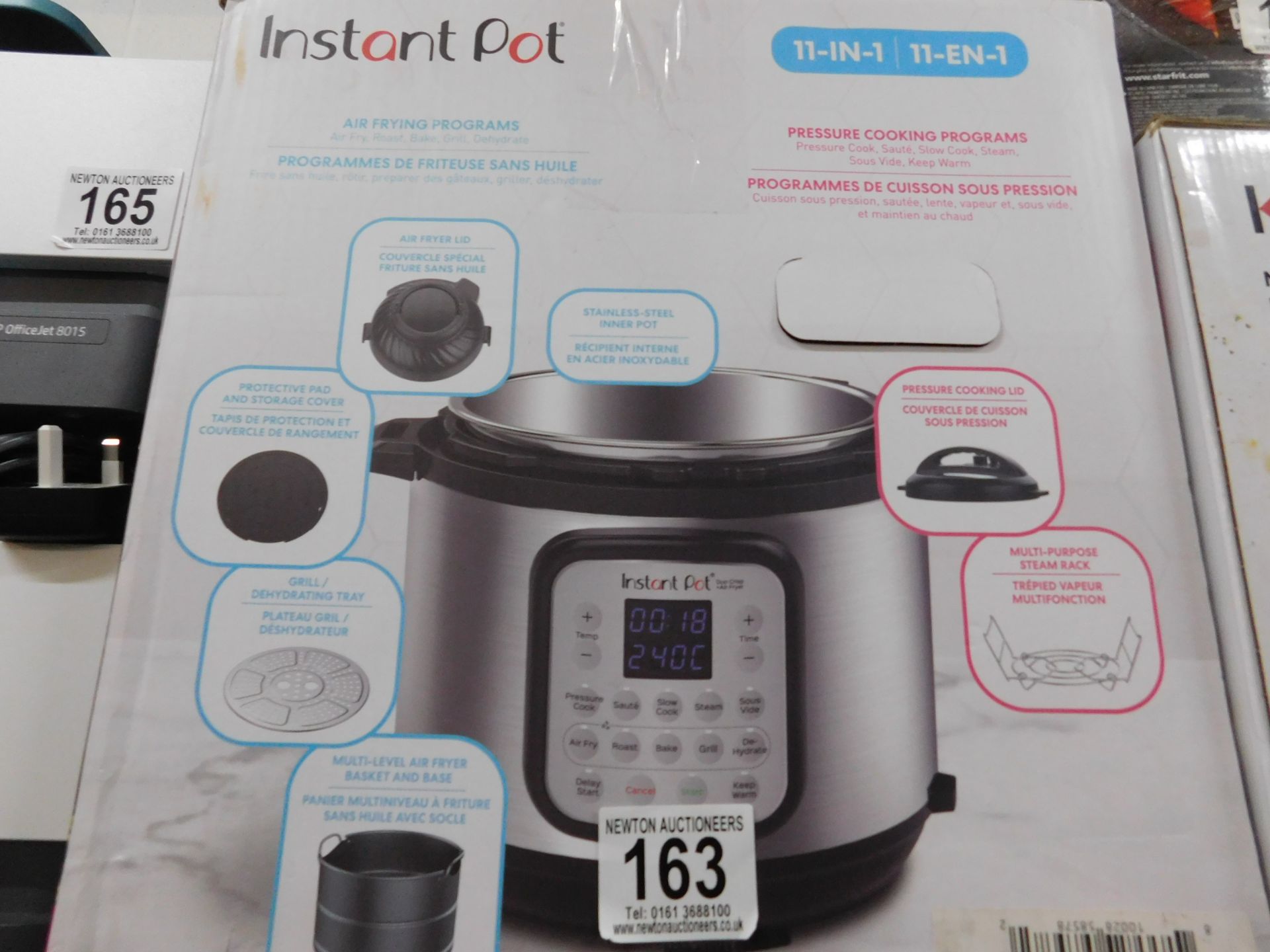 1 BOXED INSTANT POT GOURMET CRISP 11-IN-1, 7.6L PRESSURE COOKER & AIRFRYER RRP Â£199