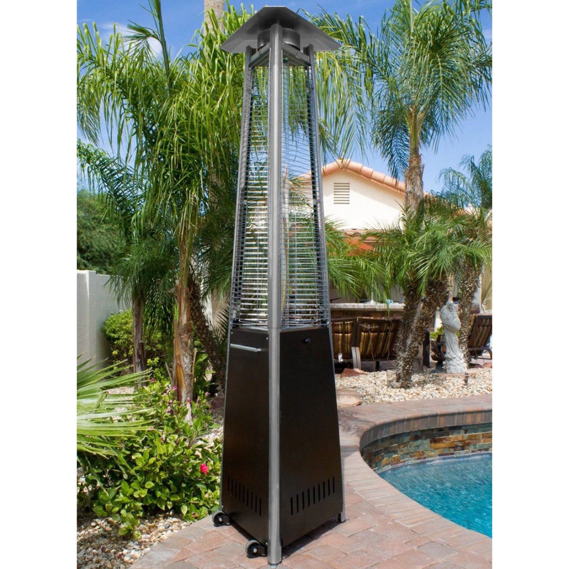 1 AZ 2.3M/ 91" TALL QUARTZPATIO HEATER RRP Â£249.99 (NO GLASS TUBE, GENERIC IMAGE GUIDE)