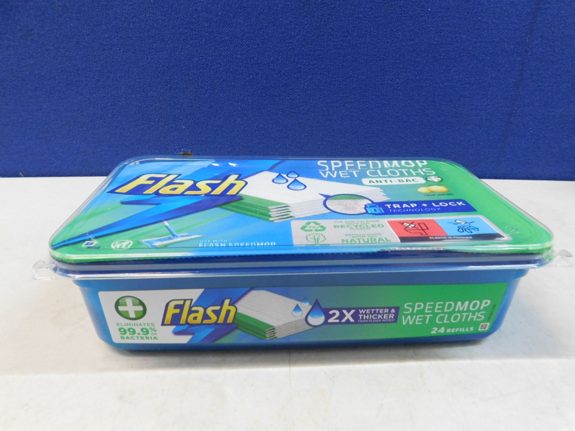 1 BOXED FLASH LEMON SCENTED WET MOPPING CLOTHS RRP Â£29.99