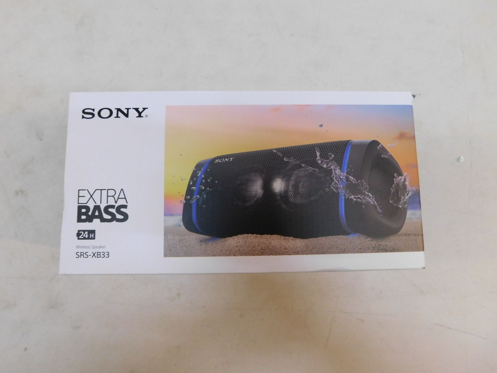 1 BOXED SONY SRS-XB33 EXTRA BASS WATERPROOF BLUETOOTH SPEAKER RRP Â£149.99 (TESTED WORKING)