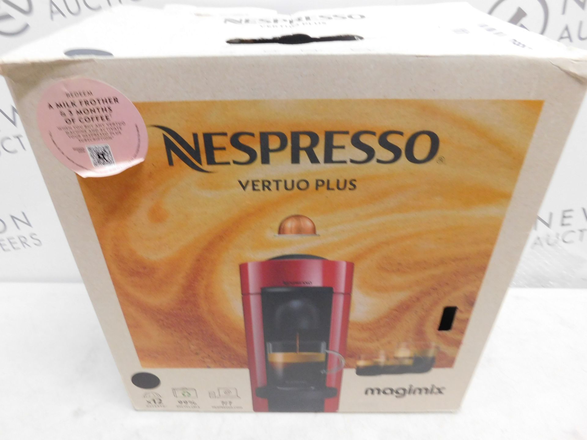 1 BOXED NESPRESSO VERTUO PLUS 11399 COFFEE MACHINE BY MAGIMIX RRP Â£129